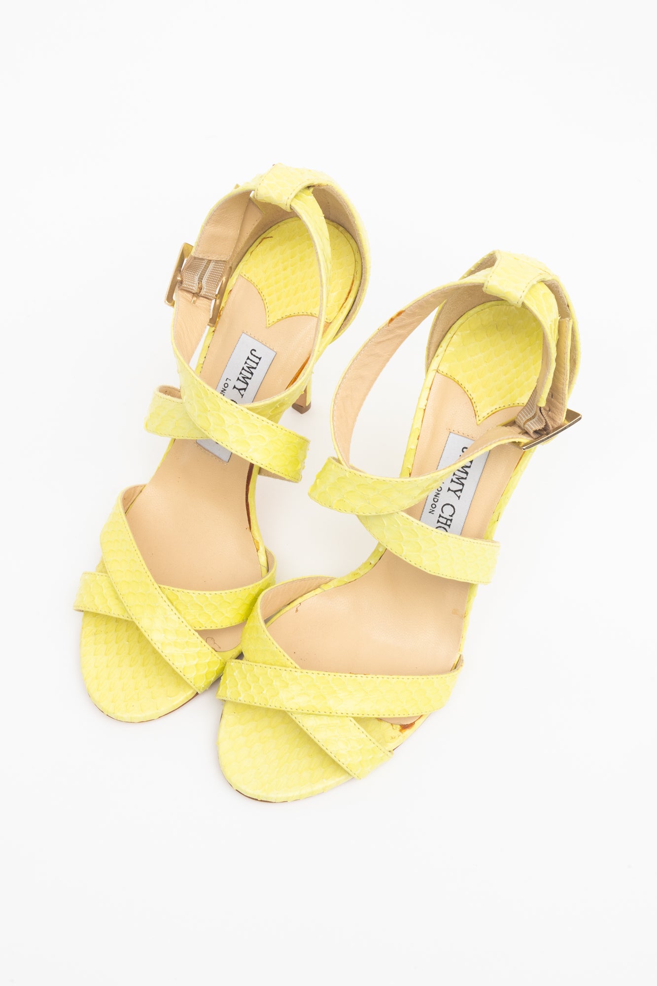 Lemon Xenia Strappy Neon Pumps Leather