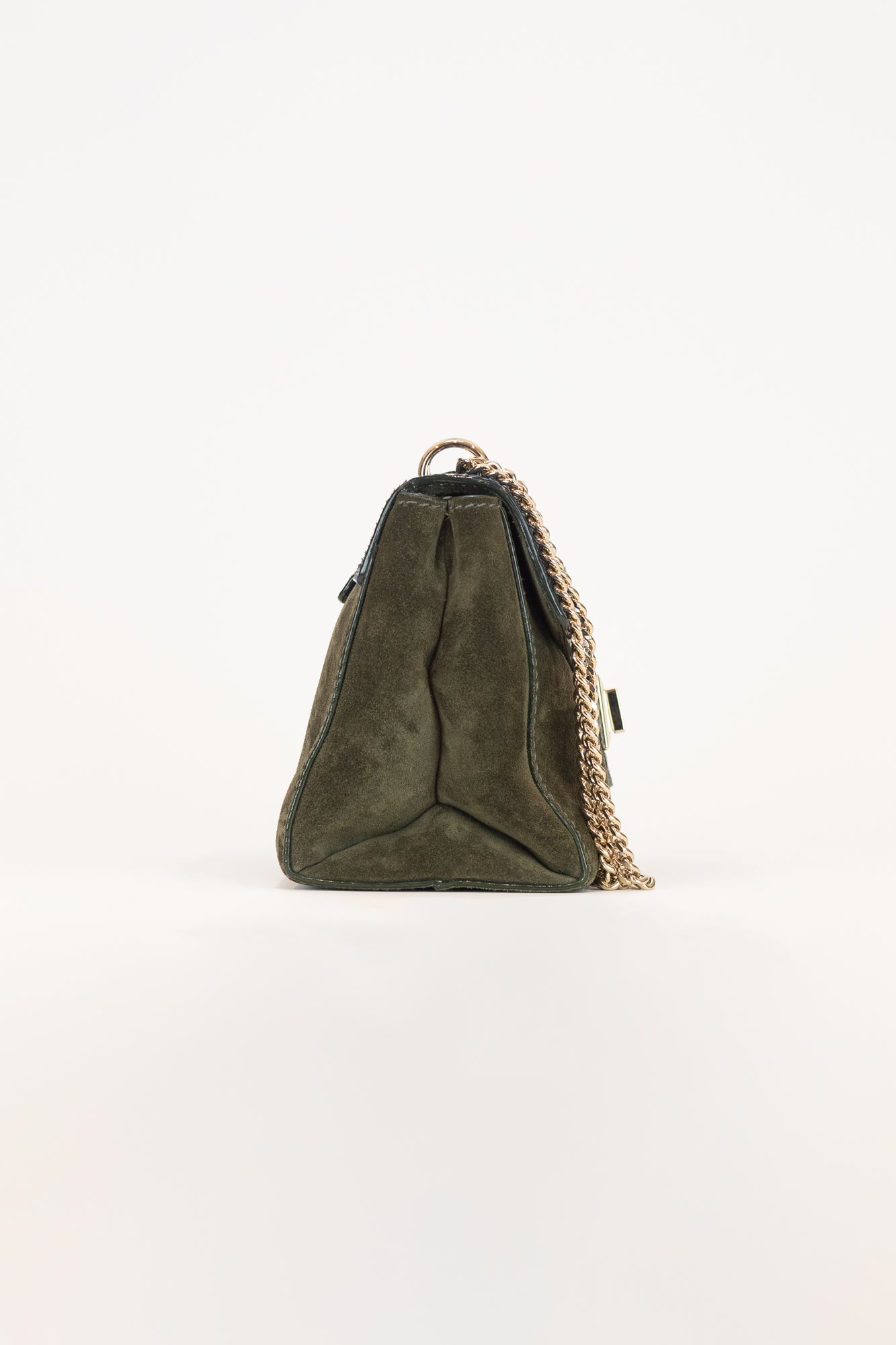 Python + suede shoulder bag