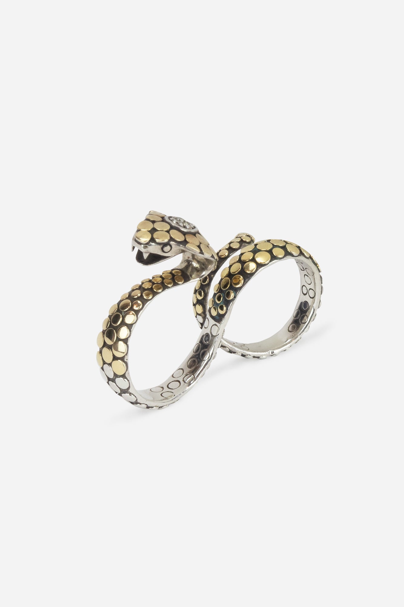 Double Finger Snake Diamond Ring