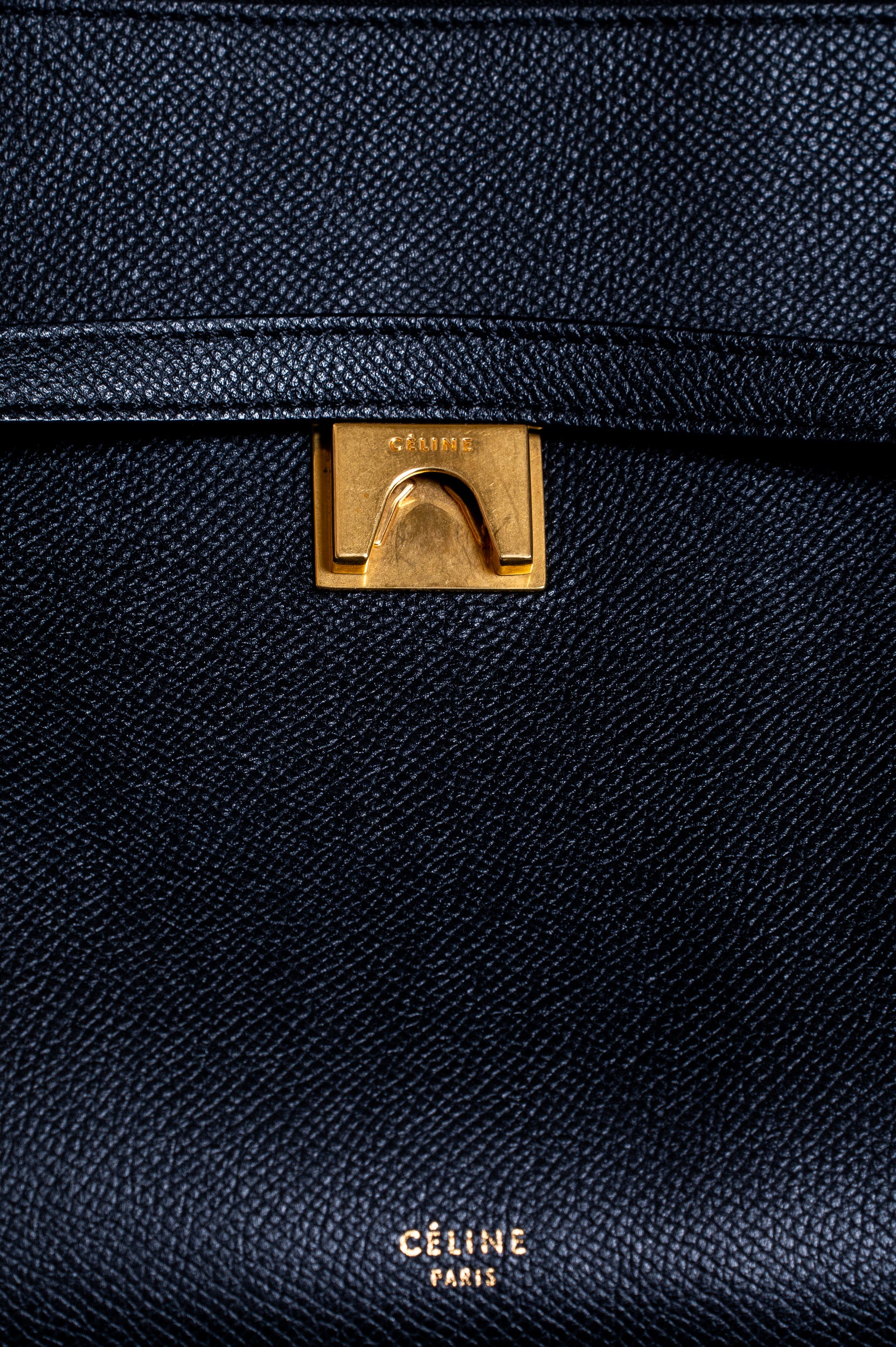 Close-up front view of Celine Micro Calfskin Belt Bag