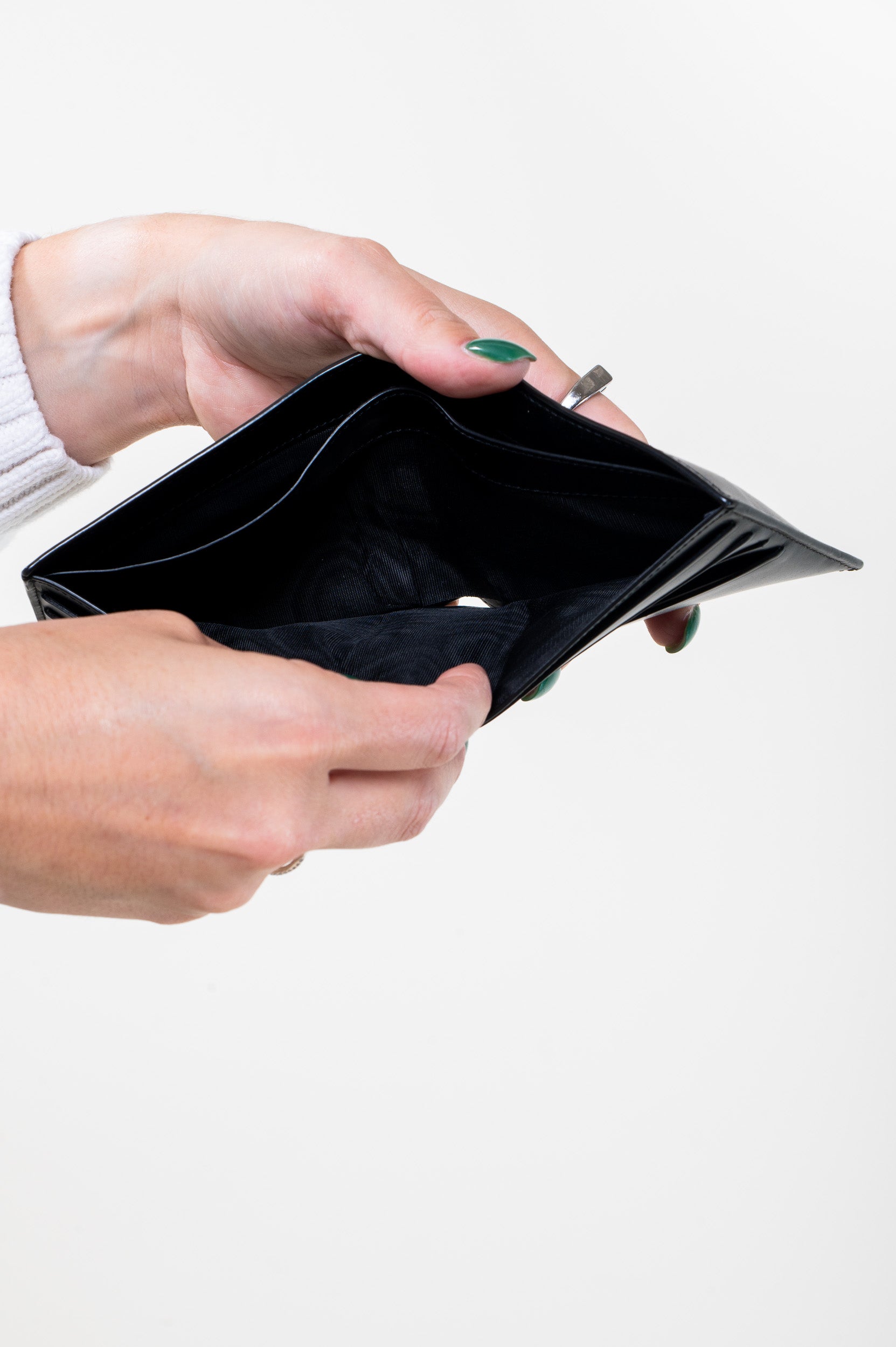 Black Smooth Leather Billfold Wallet