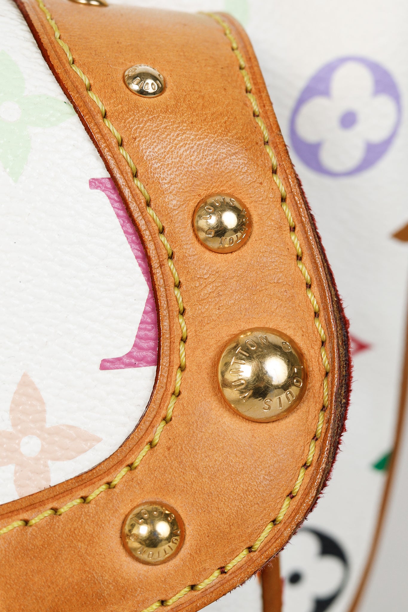 Takashi Murakami Rita White Multicolore Monogram Shoulder Bag
