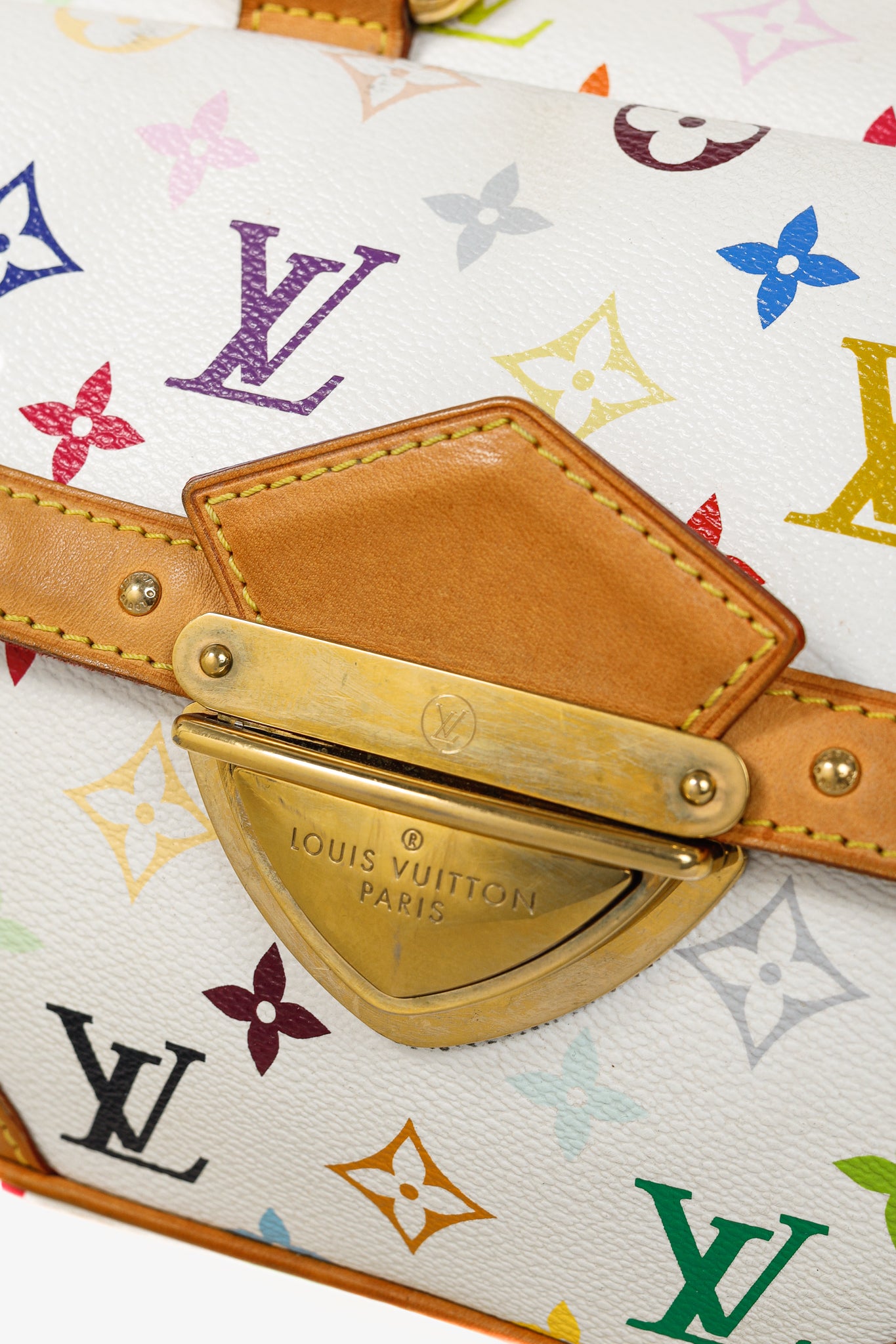 Takashi Murakami Rita White Multicolore Monogram Shoulder Bag