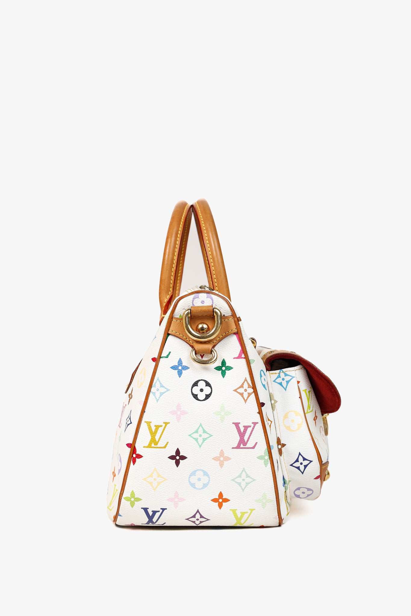 Takashi Murakami Rita White Multicolore Monogram Shoulder Bag