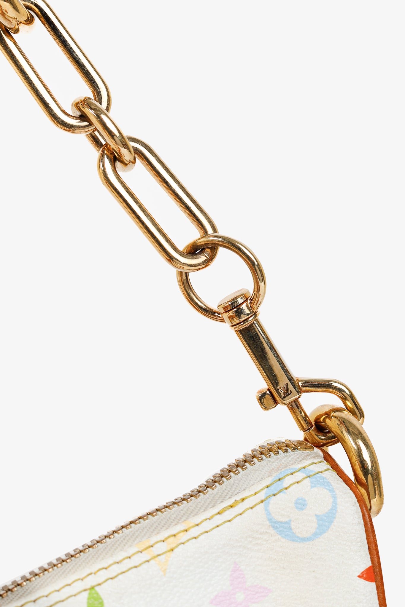 Takashi Murakami Rita White Multicolore Monogram Shoulder Bag