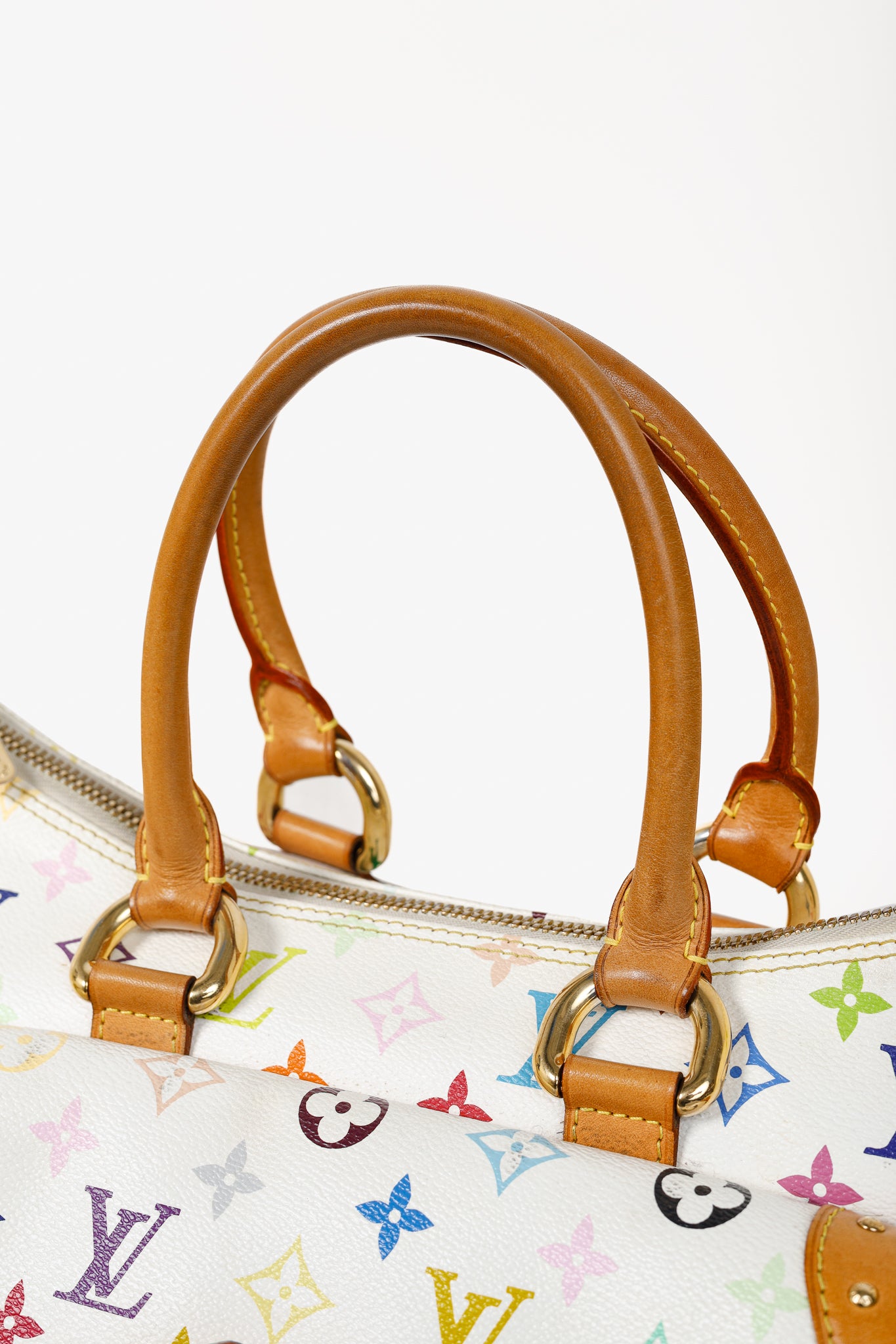 Takashi Murakami Rita White Multicolore Monogram Shoulder Bag