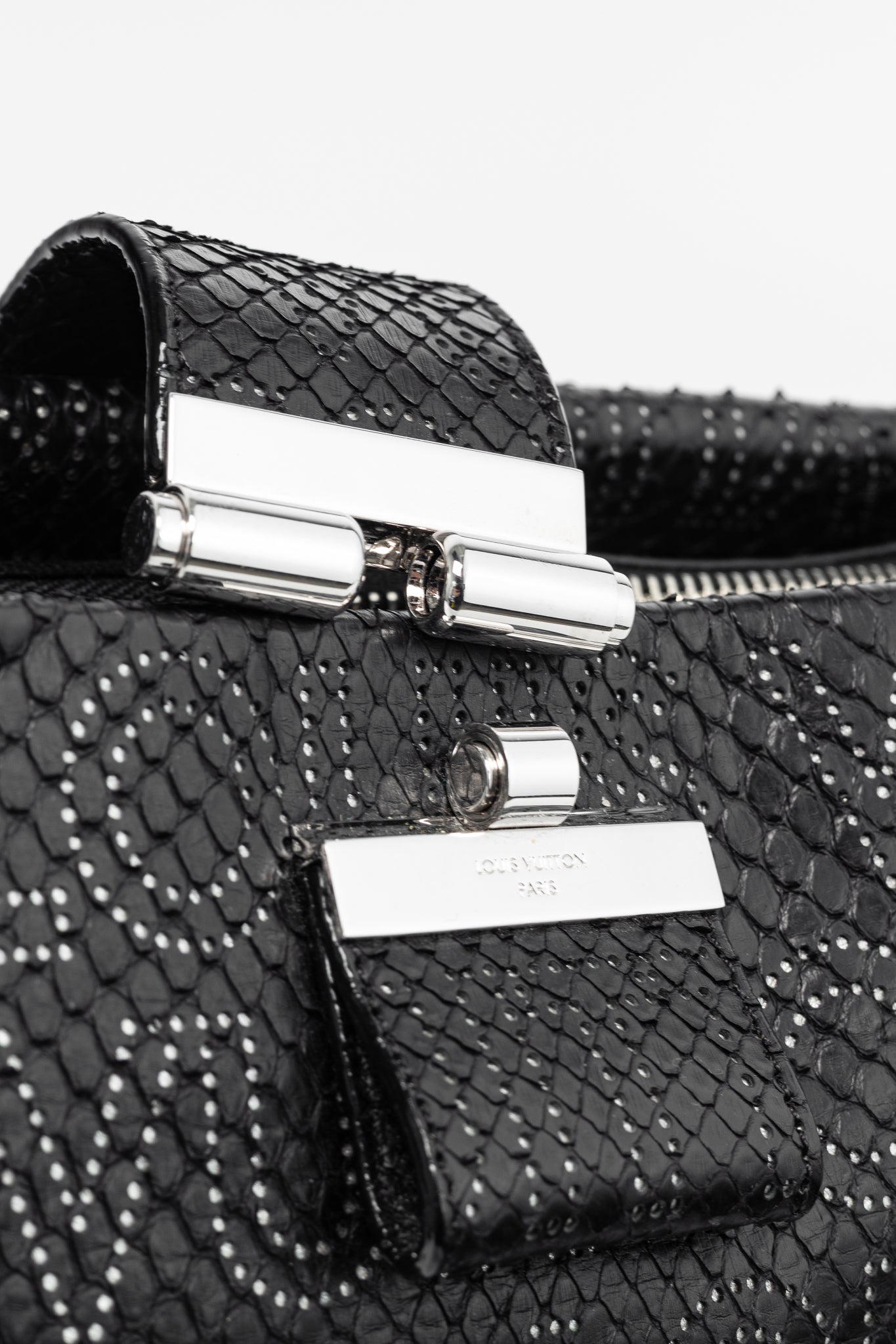 AW/08 Runway Lutece Black Perfore Python Shoulder Bag