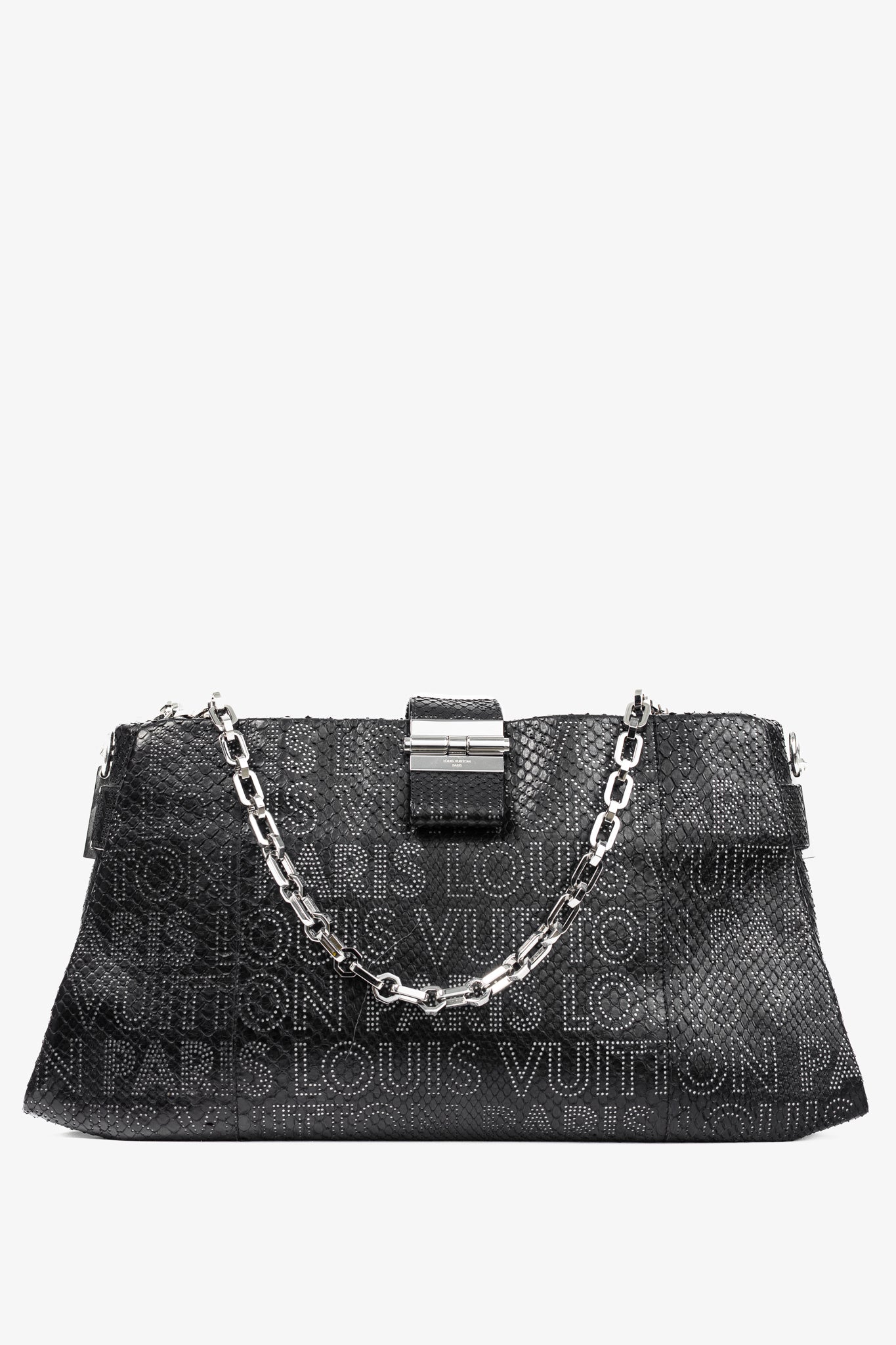 AW/08 Runway Lutece Black Perfore Python Shoulder Bag