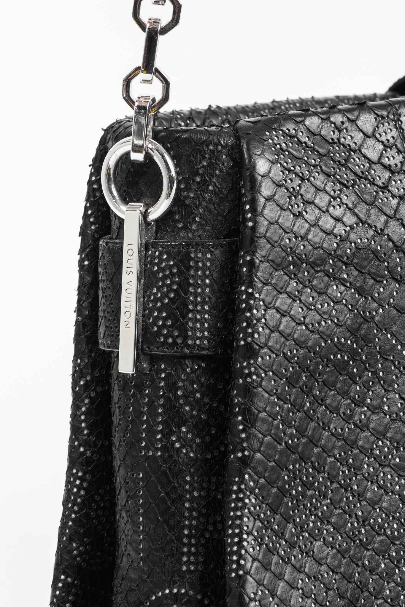 AW/08 Runway Lutece Black Perfore Python Shoulder Bag