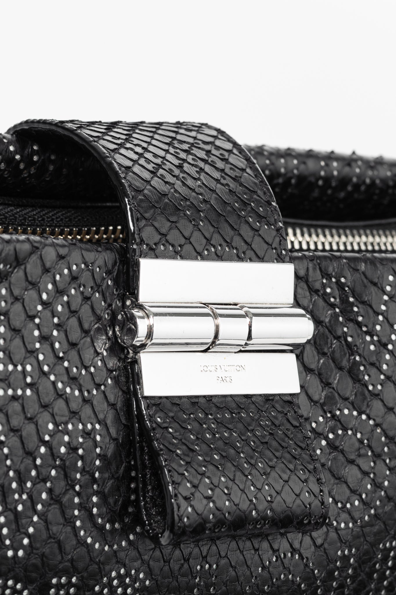 AW/08 Runway Lutece Black Perfore Python Shoulder Bag