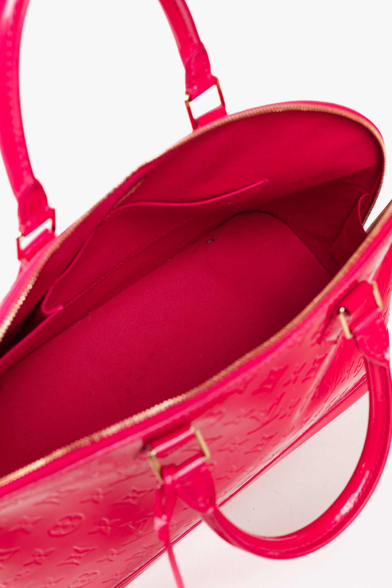 Alma GM Rose Pop Monogram Vernis Tote