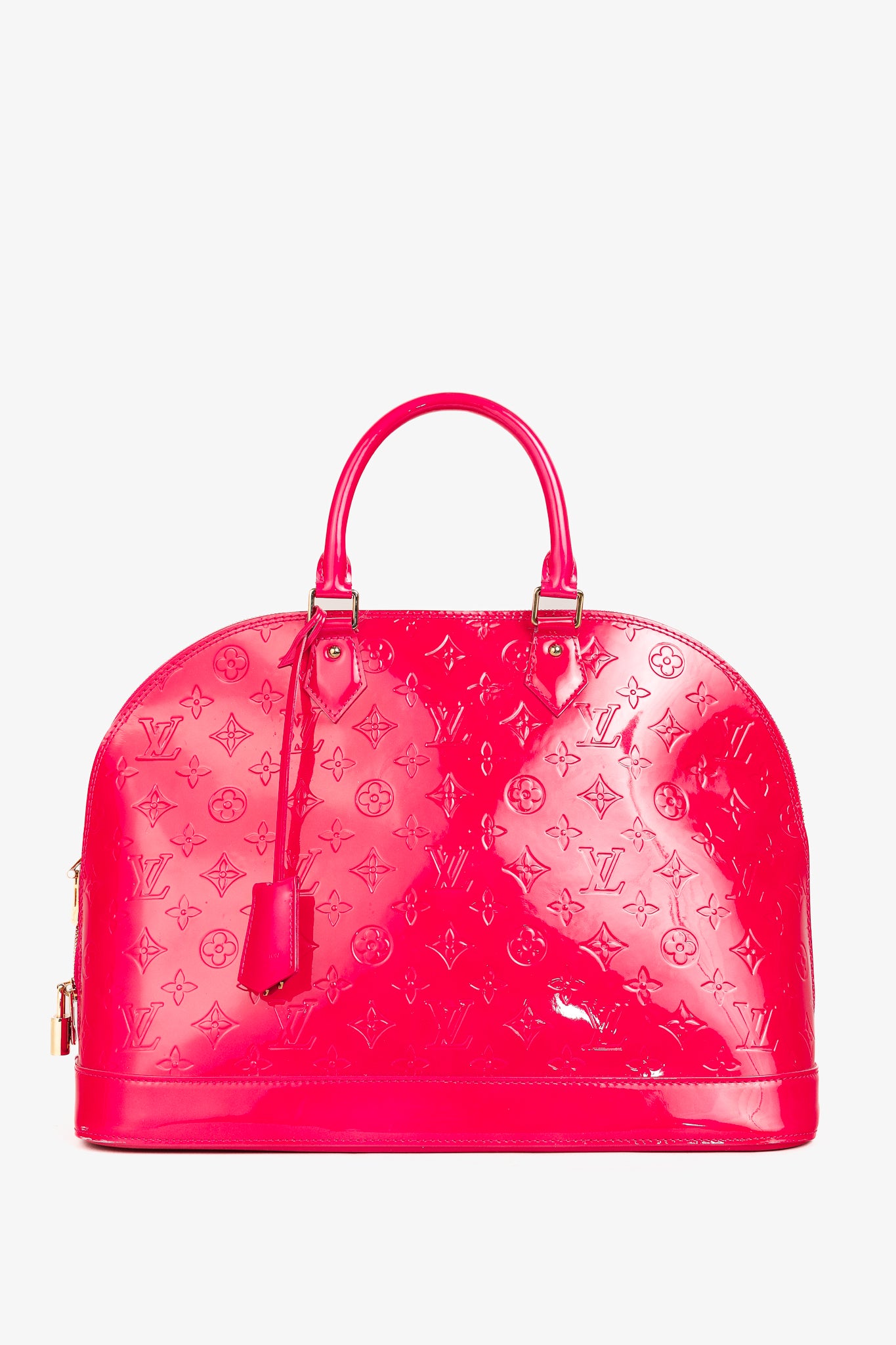 Alma GM Rose Pop Monogram Vernis Tote