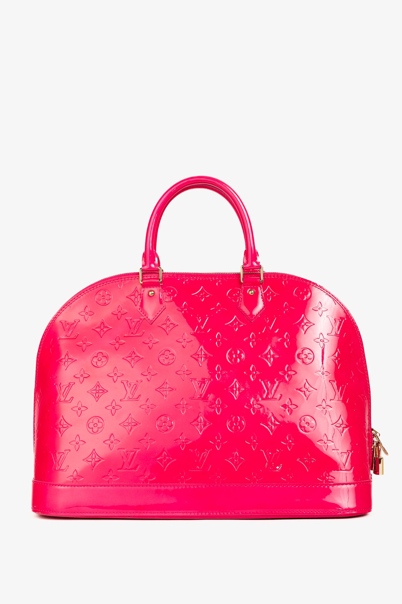 Alma GM Rose Pop Monogram Vernis Tote