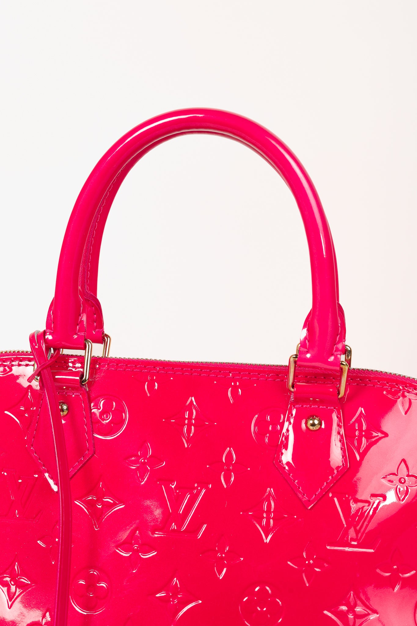 Alma GM Rose Pop Monogram Vernis Tote