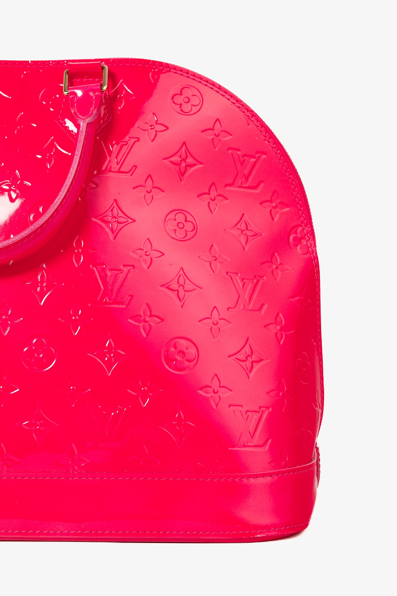 Alma GM Rose Pop Monogram Vernis Tote