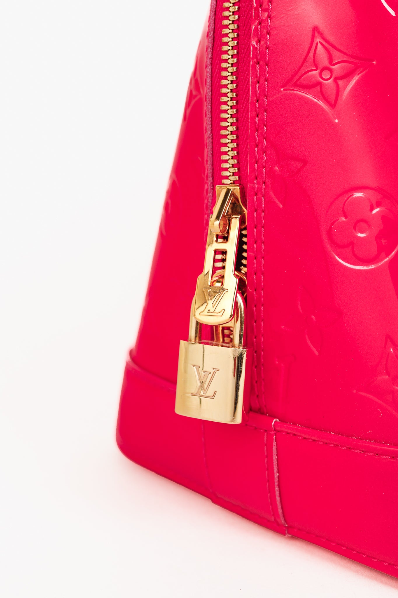 Alma GM Rose Pop Monogram Vernis Tote