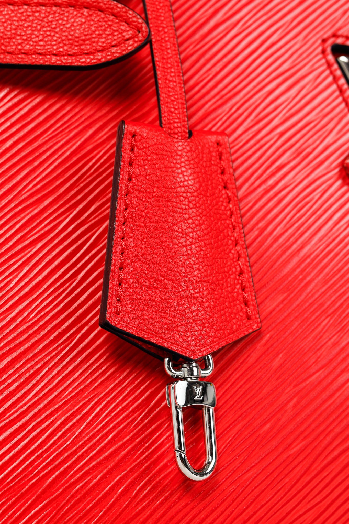 Red/Navy Twist Coquelicot Epi Leather Tote