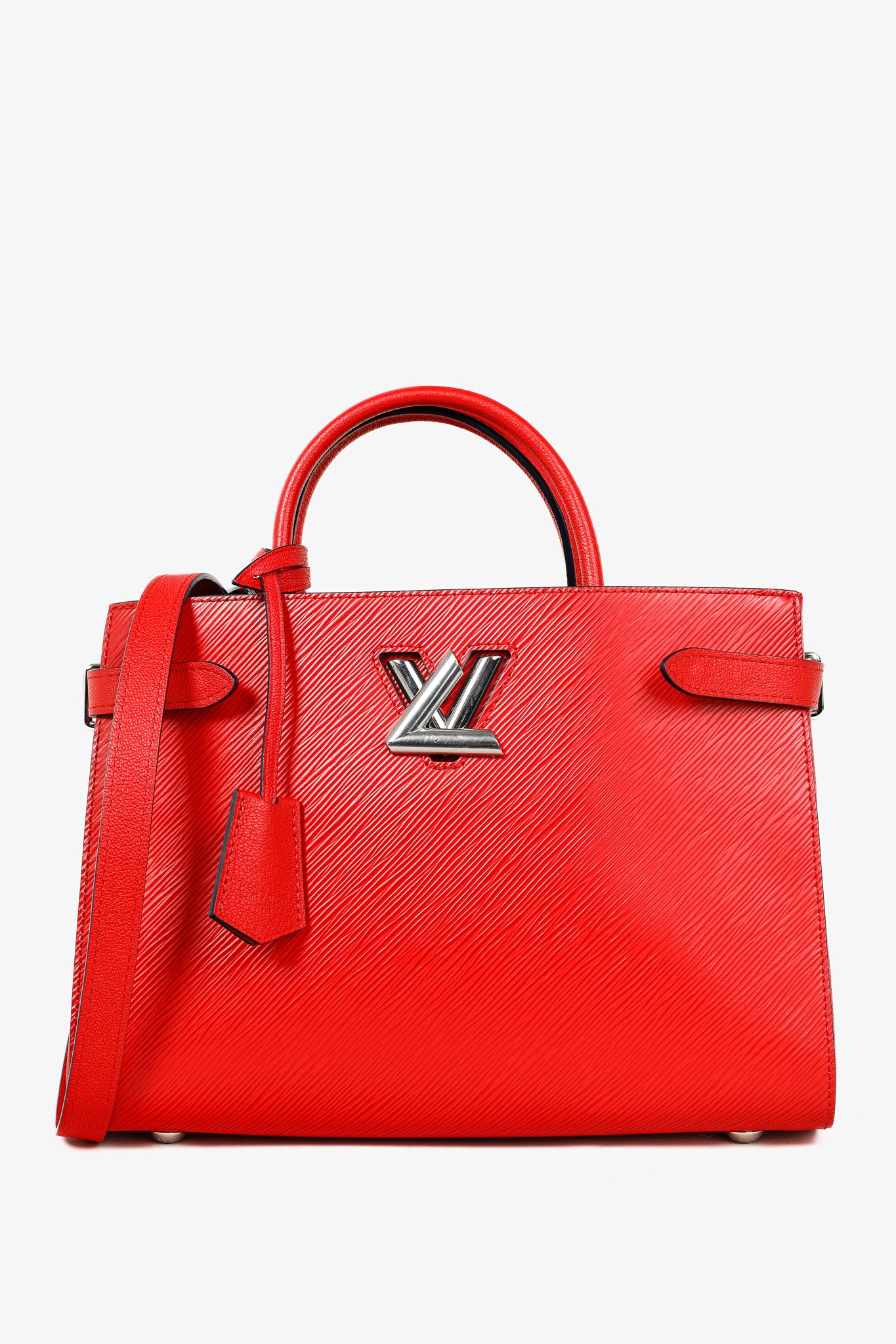 Red/Navy Twist Coquelicot Epi Leather Tote