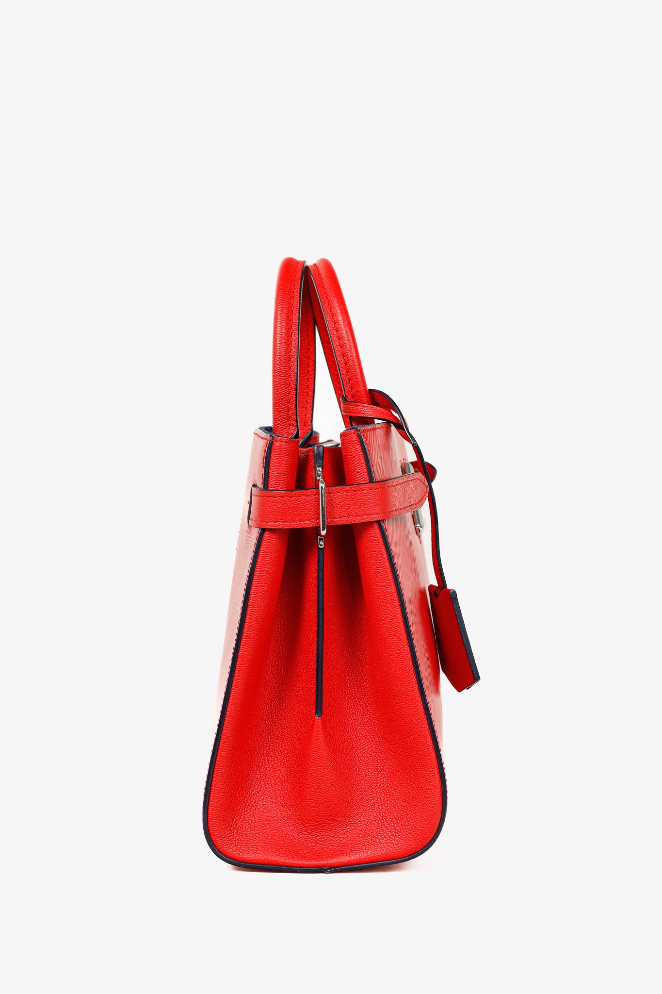 Red/Navy Twist Coquelicot Epi Leather Tote