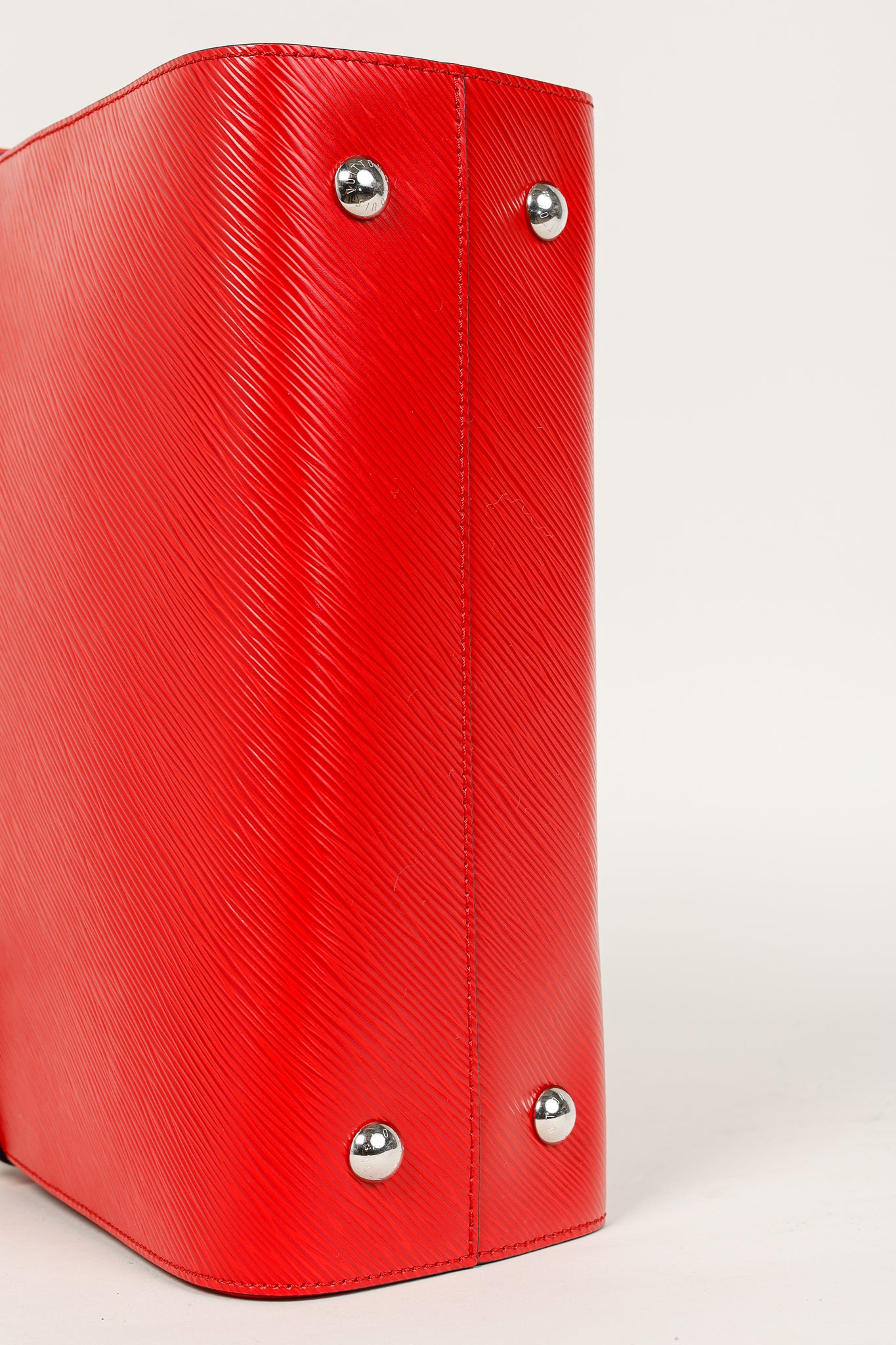 Red/Navy Twist Coquelicot Epi Leather Tote