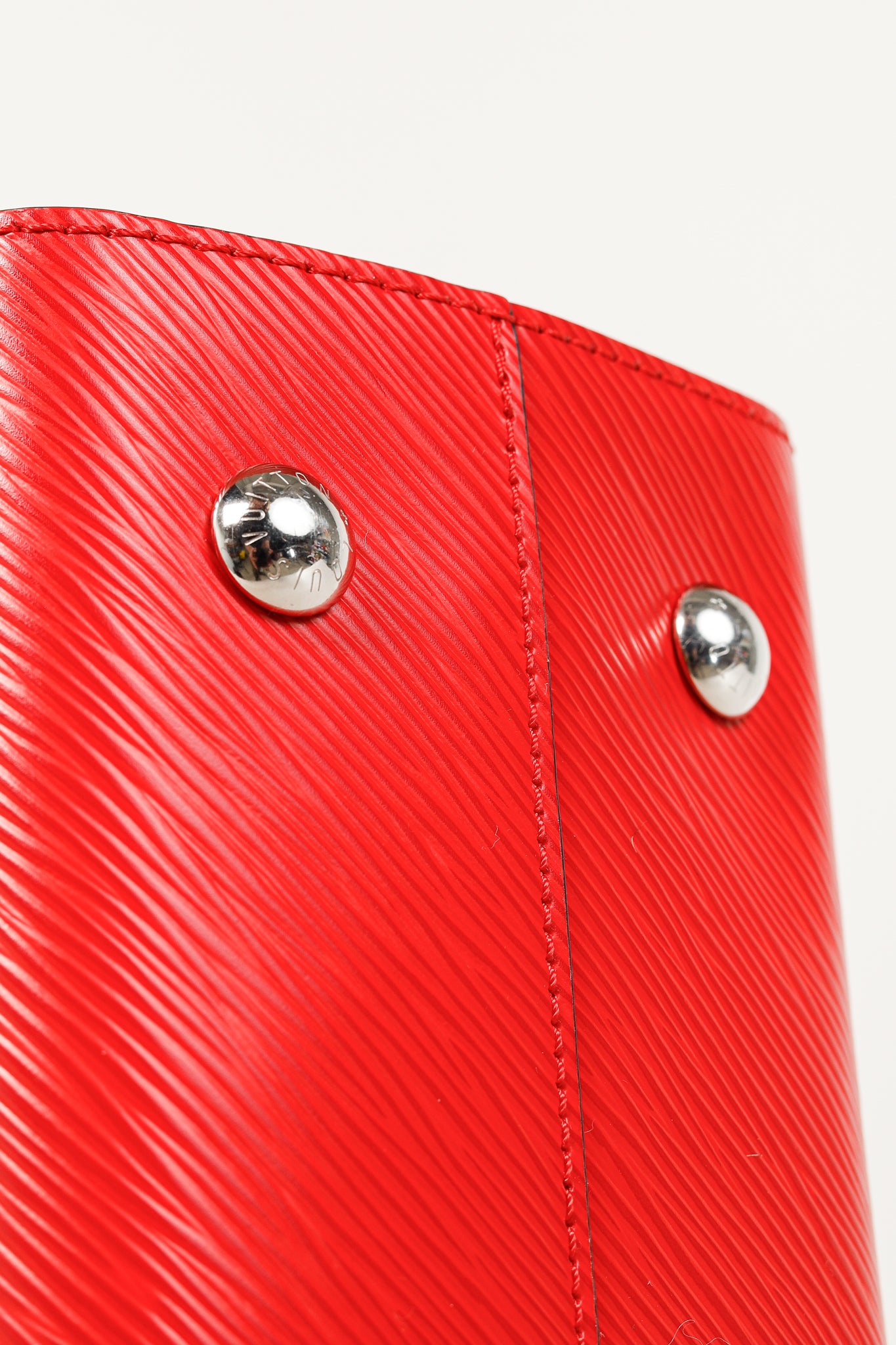 Red/Navy Twist Coquelicot Epi Leather Tote