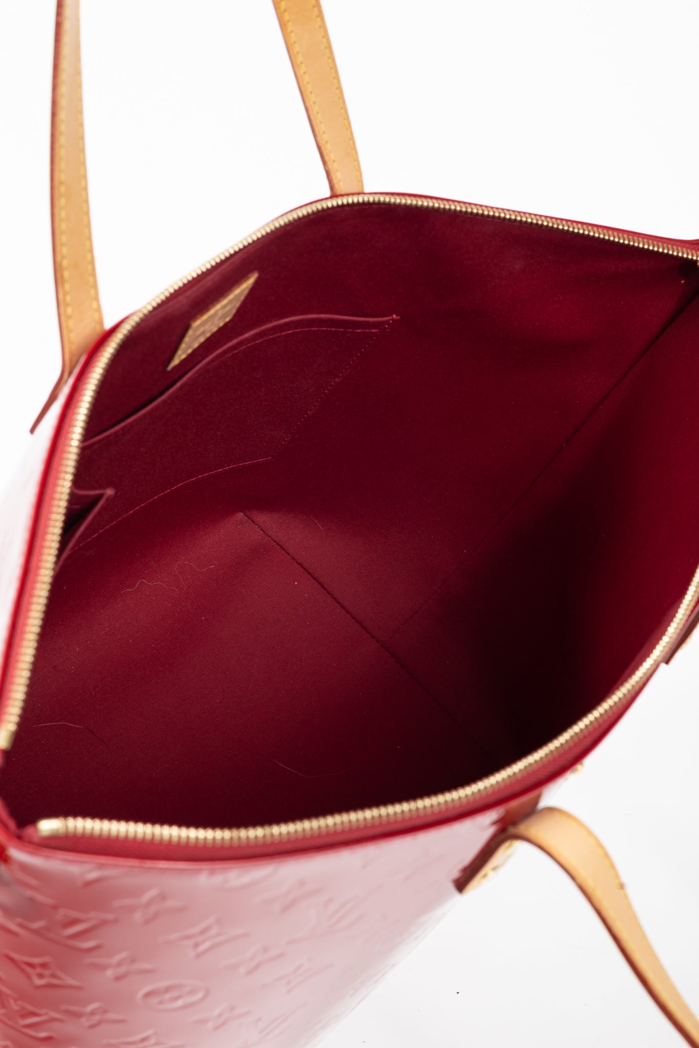 Bellevue GM Pomme D'Amour Monogram Vernis Leather Tote