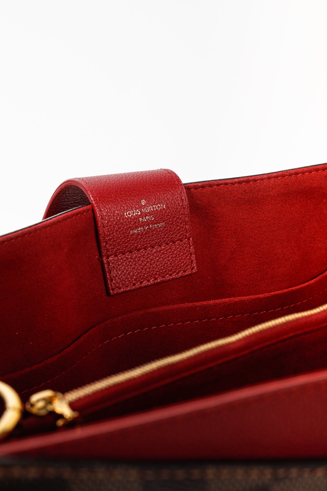 Riverside Damier Ebene Lie de Vin Tote