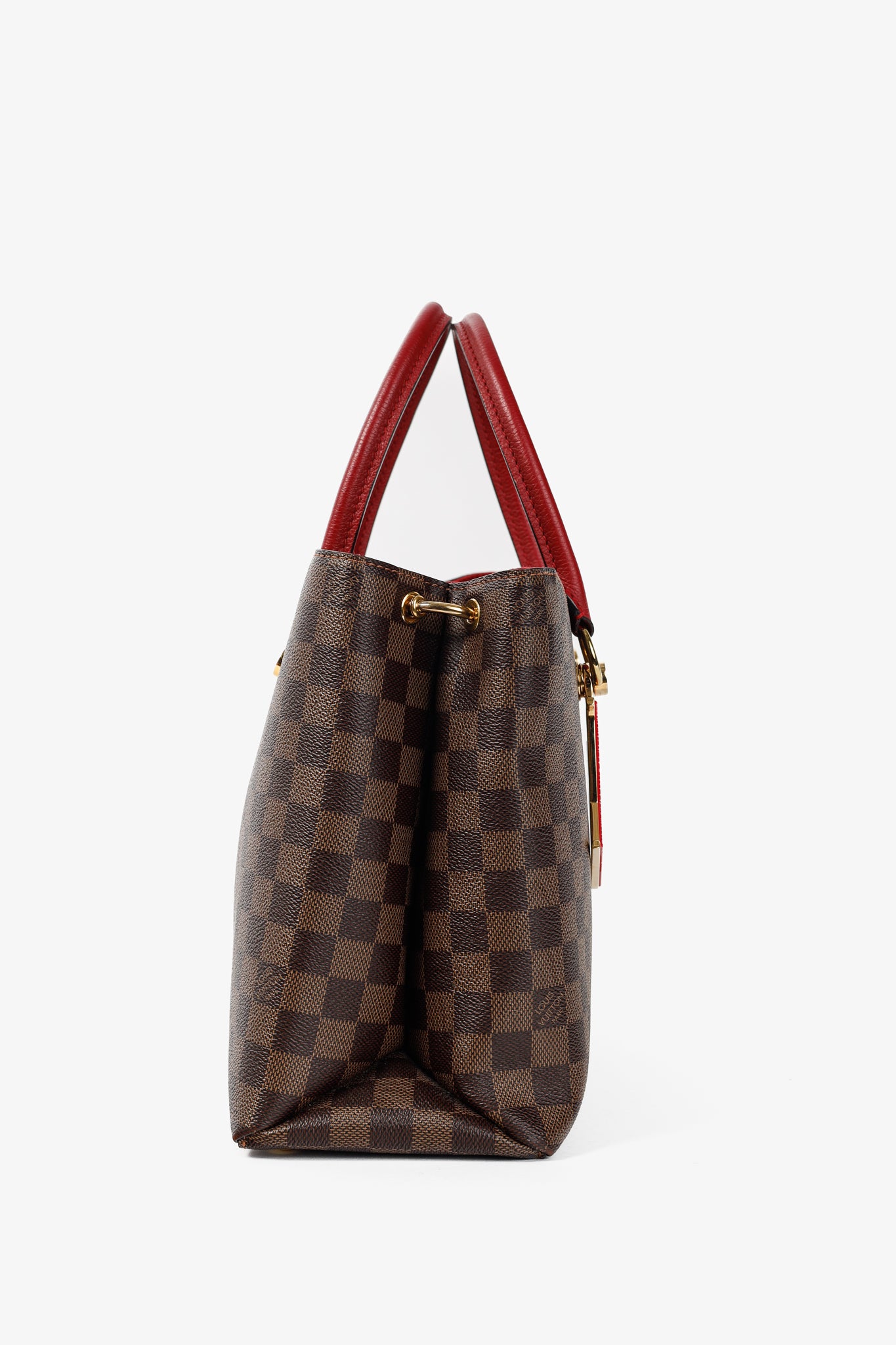 Riverside Damier Ebene Lie de Vin Tote