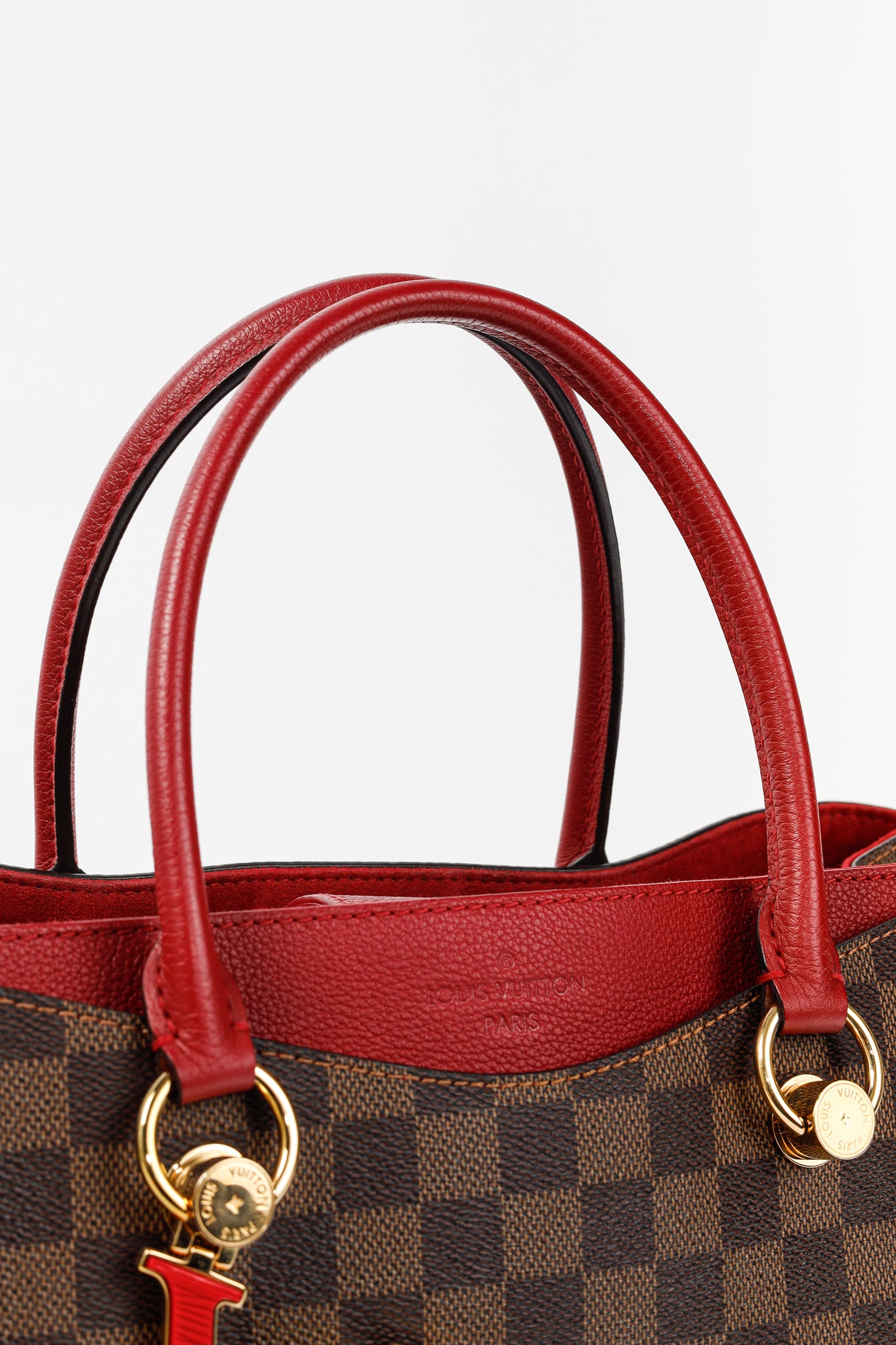 Riverside Damier Ebene Lie de Vin Tote