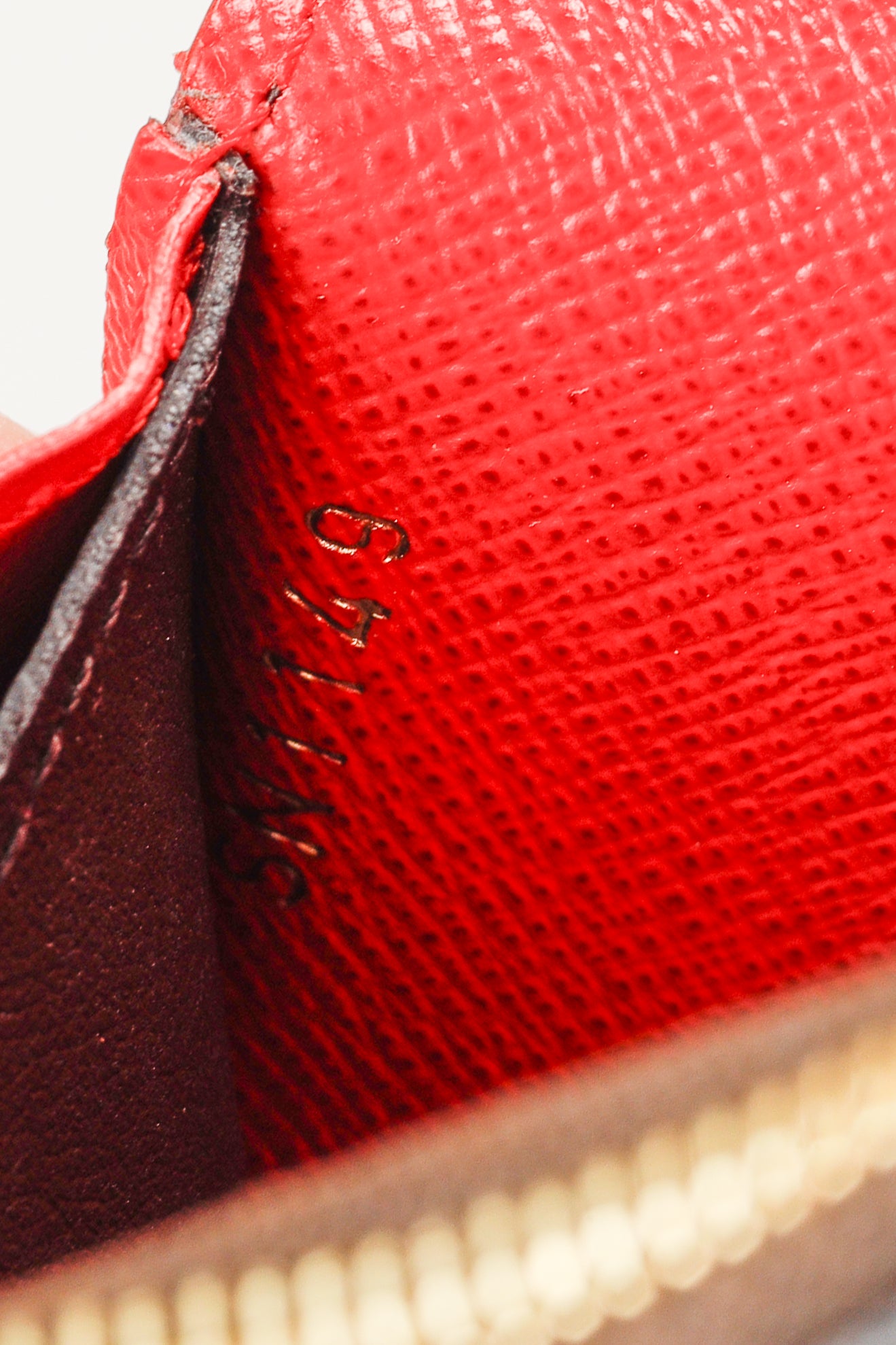 Brown Monogram Canvas Red Bloom Flower Emilie Wallet Coquelicot