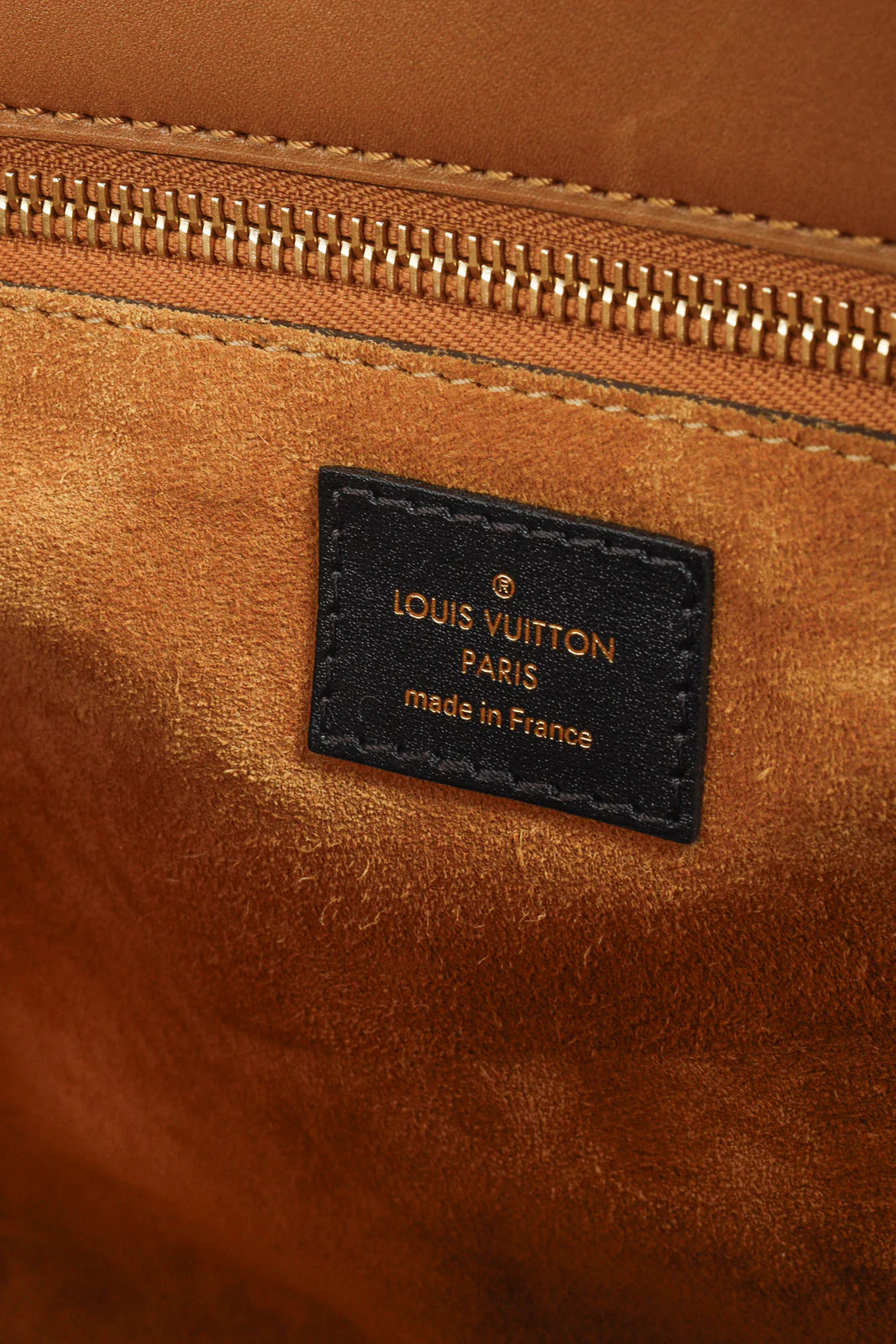 W PM Brown Leather Monogram Tote