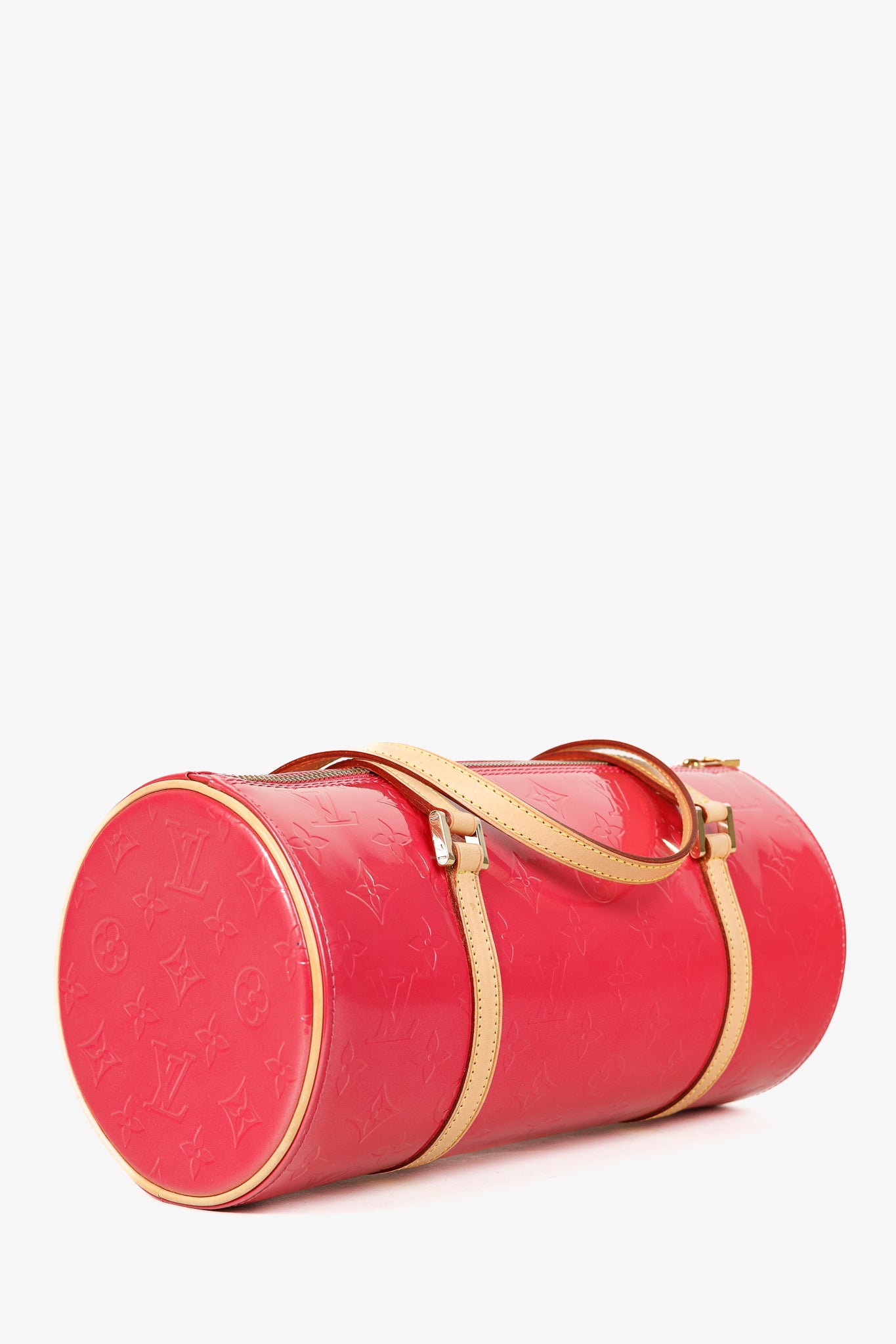 Bedford Framboise Monogram Vernis Leather Barrel Bag