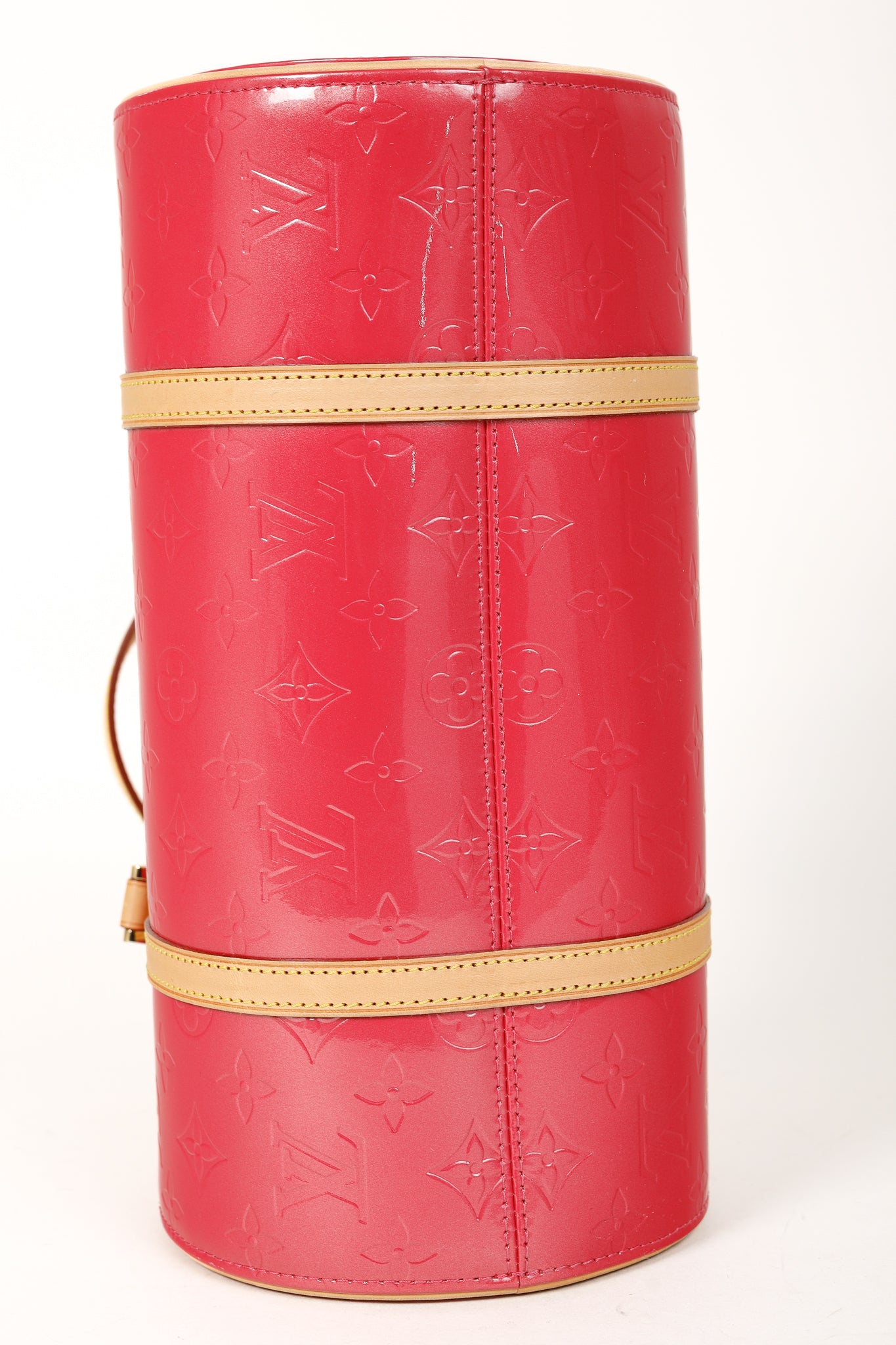 Bedford Framboise Monogram Vernis Leather Barrel Bag