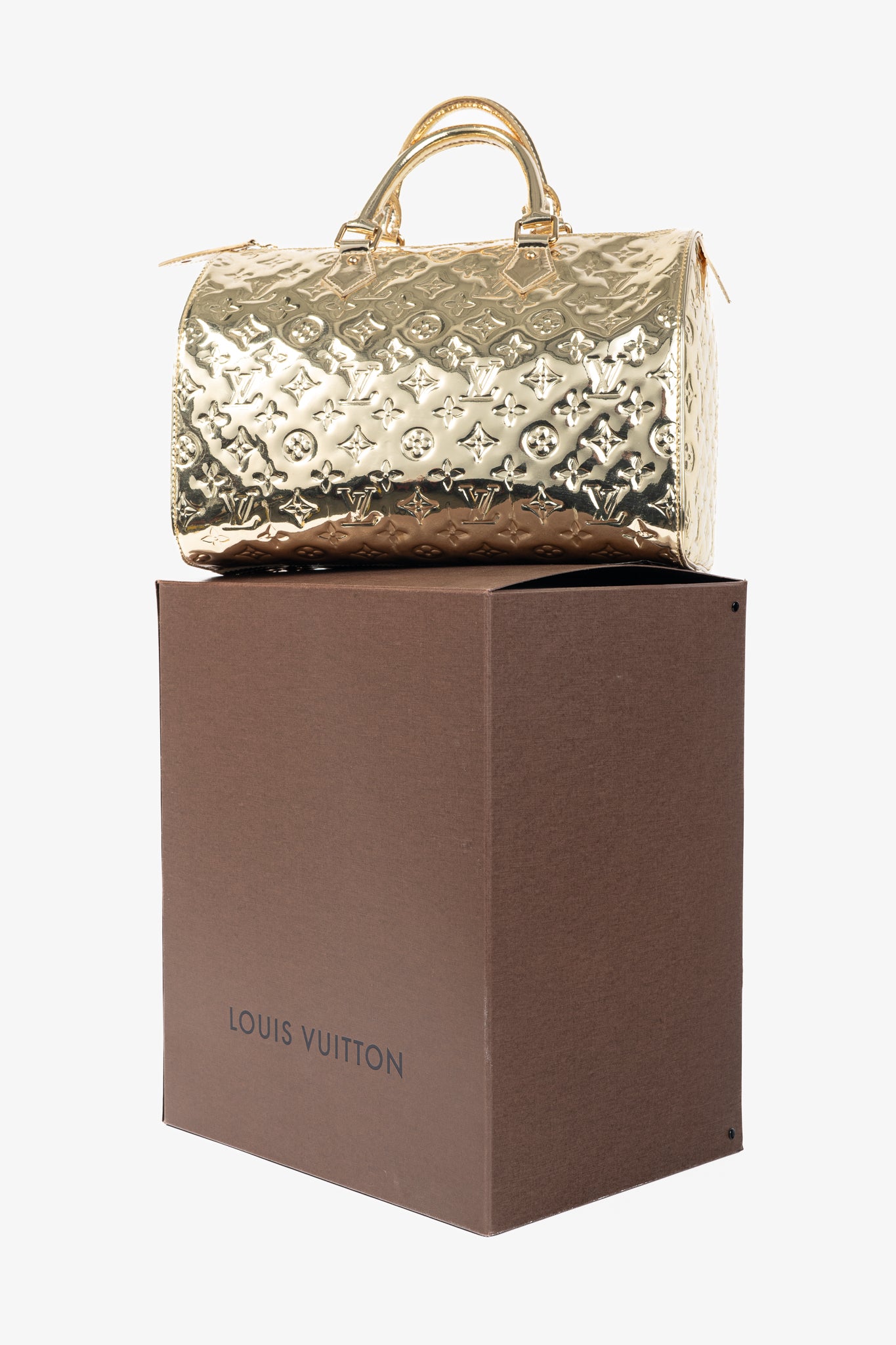 Speedy 30 Miroir Dore Monogram Miroir Boston Bag