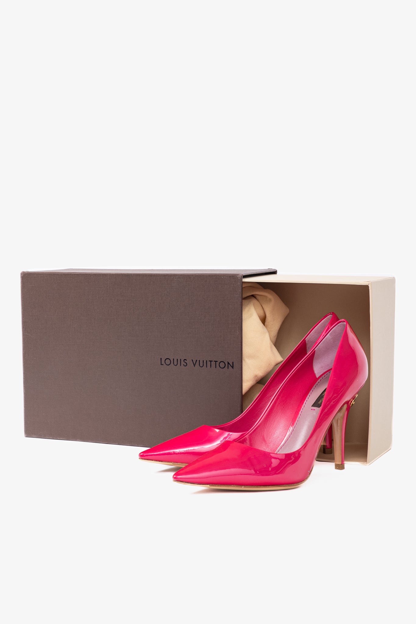 Strawberry Rose Pop Patent Leather Pointed-Toe Pumps