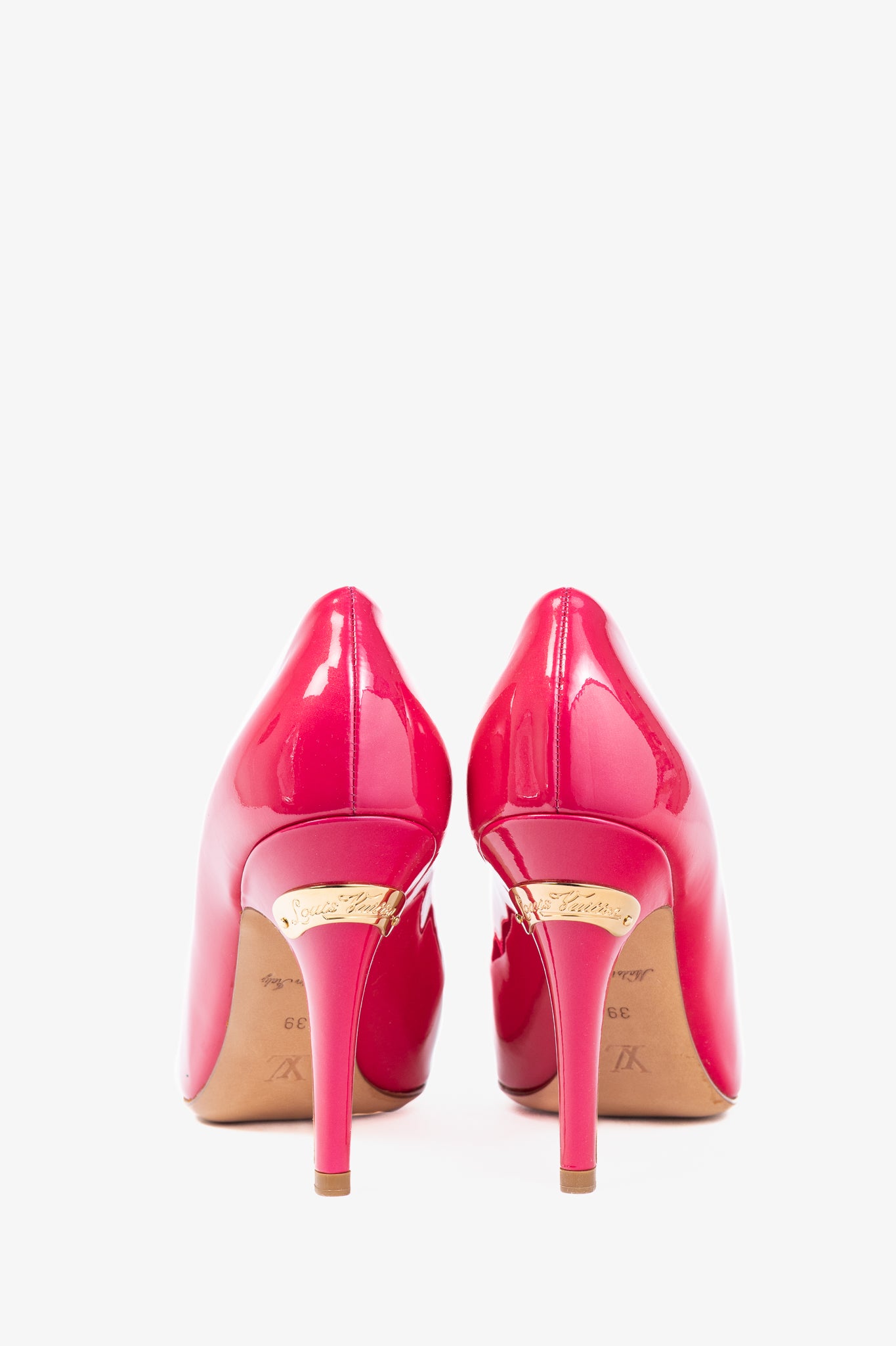 Strawberry Rose Pop Patent Leather Pointed-Toe Pumps