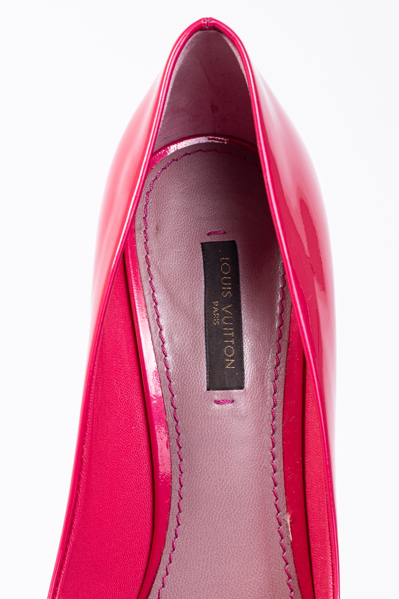 Strawberry Rose Pop Patent Leather Pointed-Toe Pumps