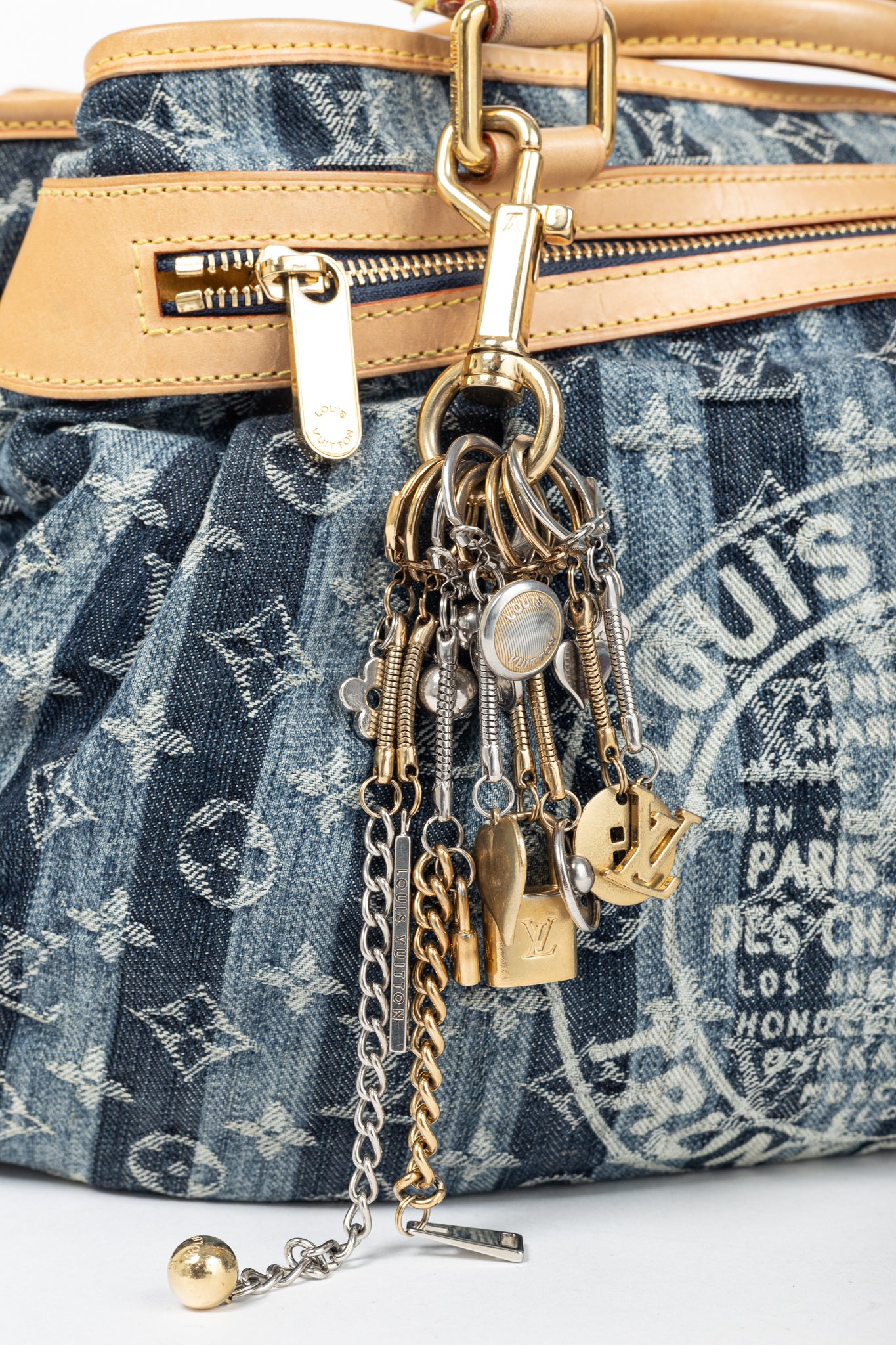 Cabas Raye GM Monogram Denim Cruise Shoulder Bag