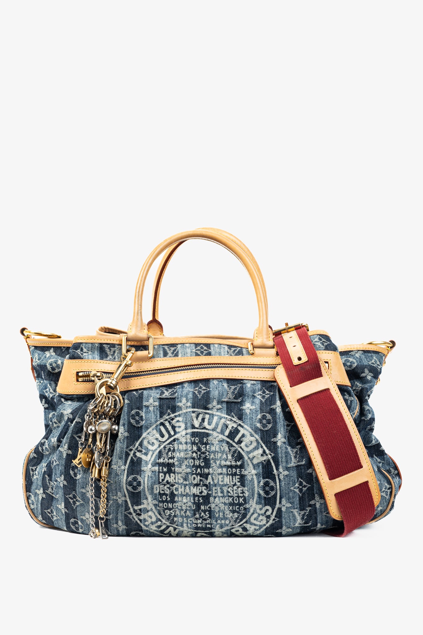 Cabas Raye GM Monogram Denim Cruise Shoulder Bag