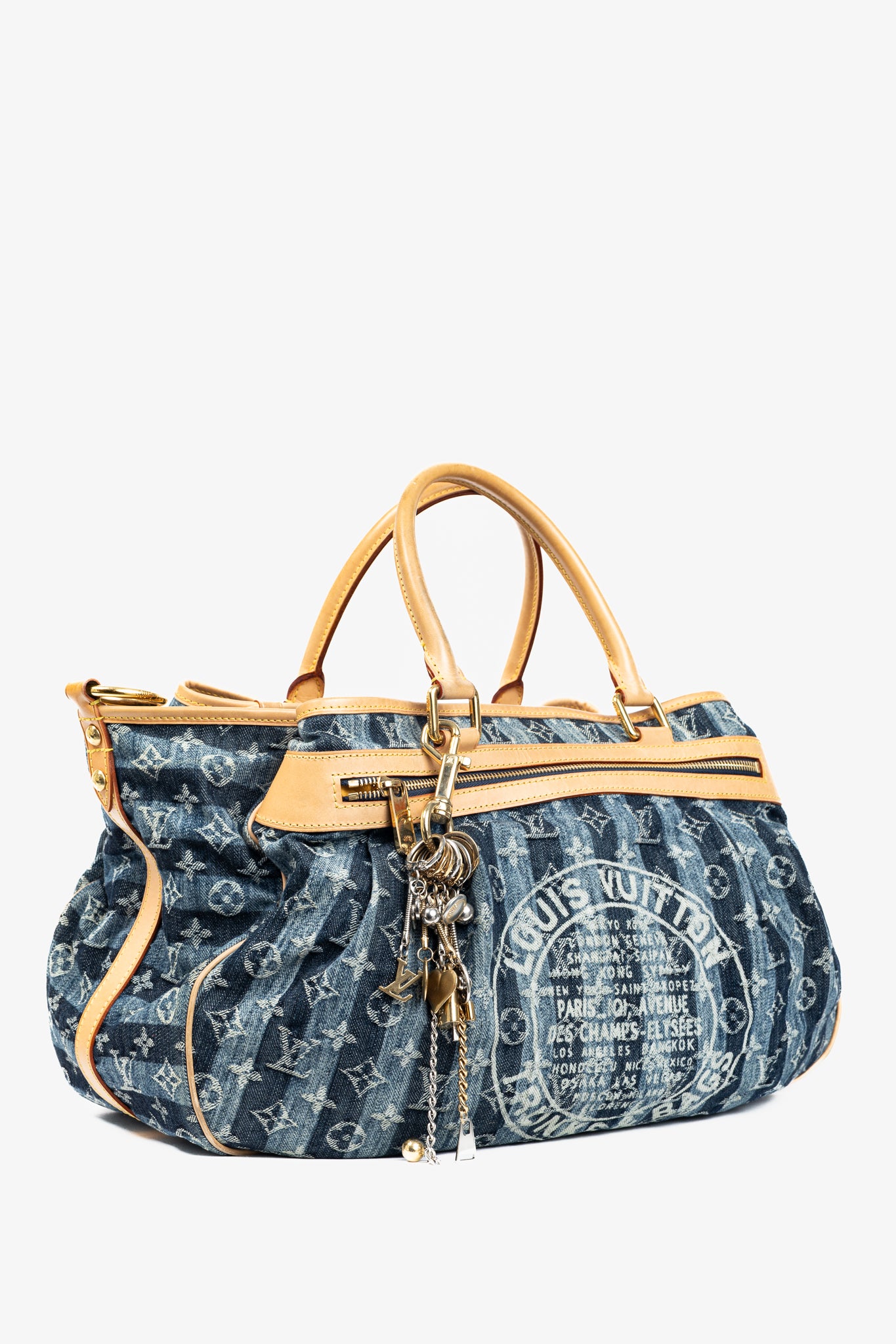 Cabas Raye GM Monogram Denim Cruise Shoulder Bag