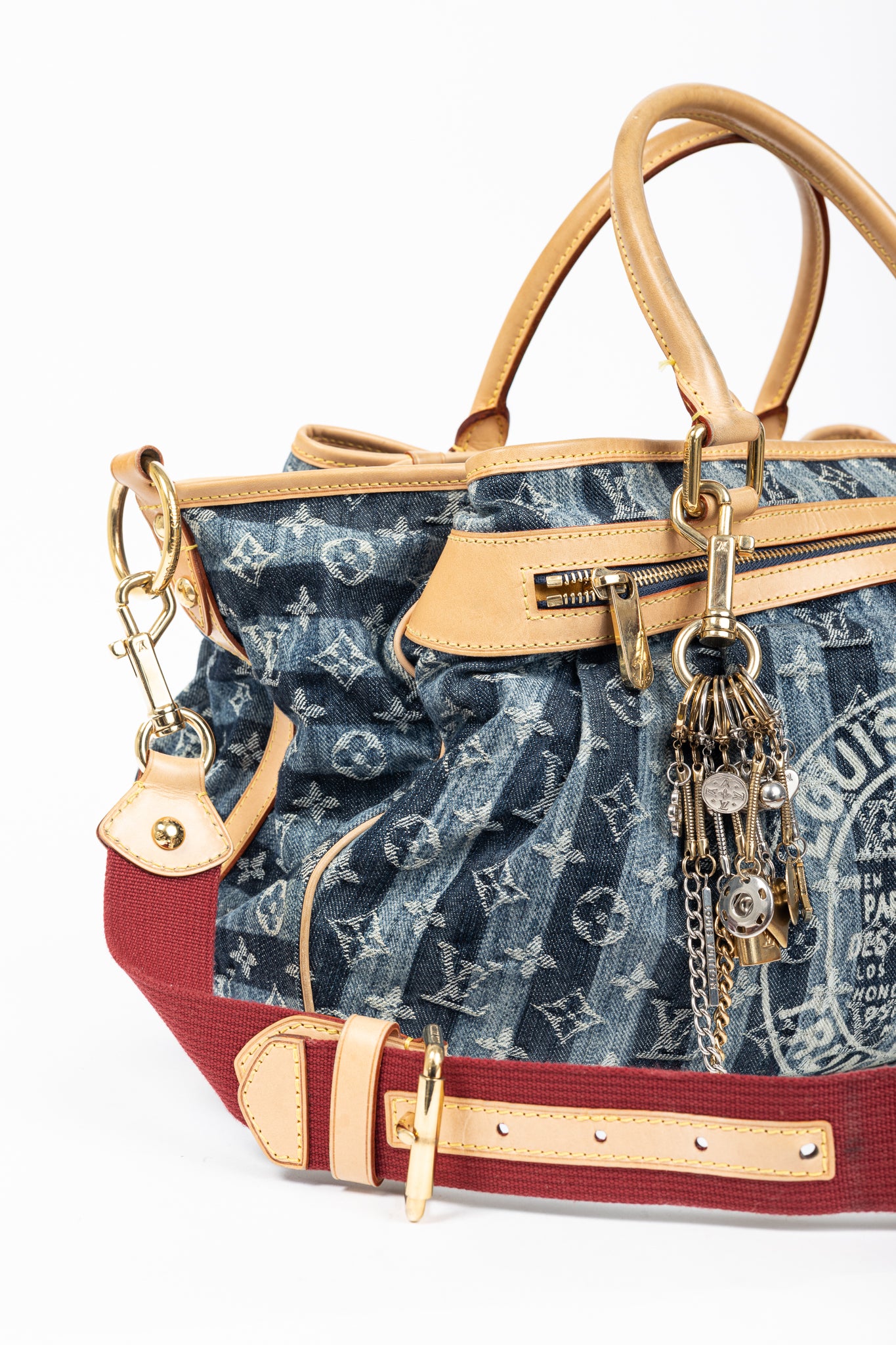 Cabas Raye GM Monogram Denim Cruise Shoulder Bag