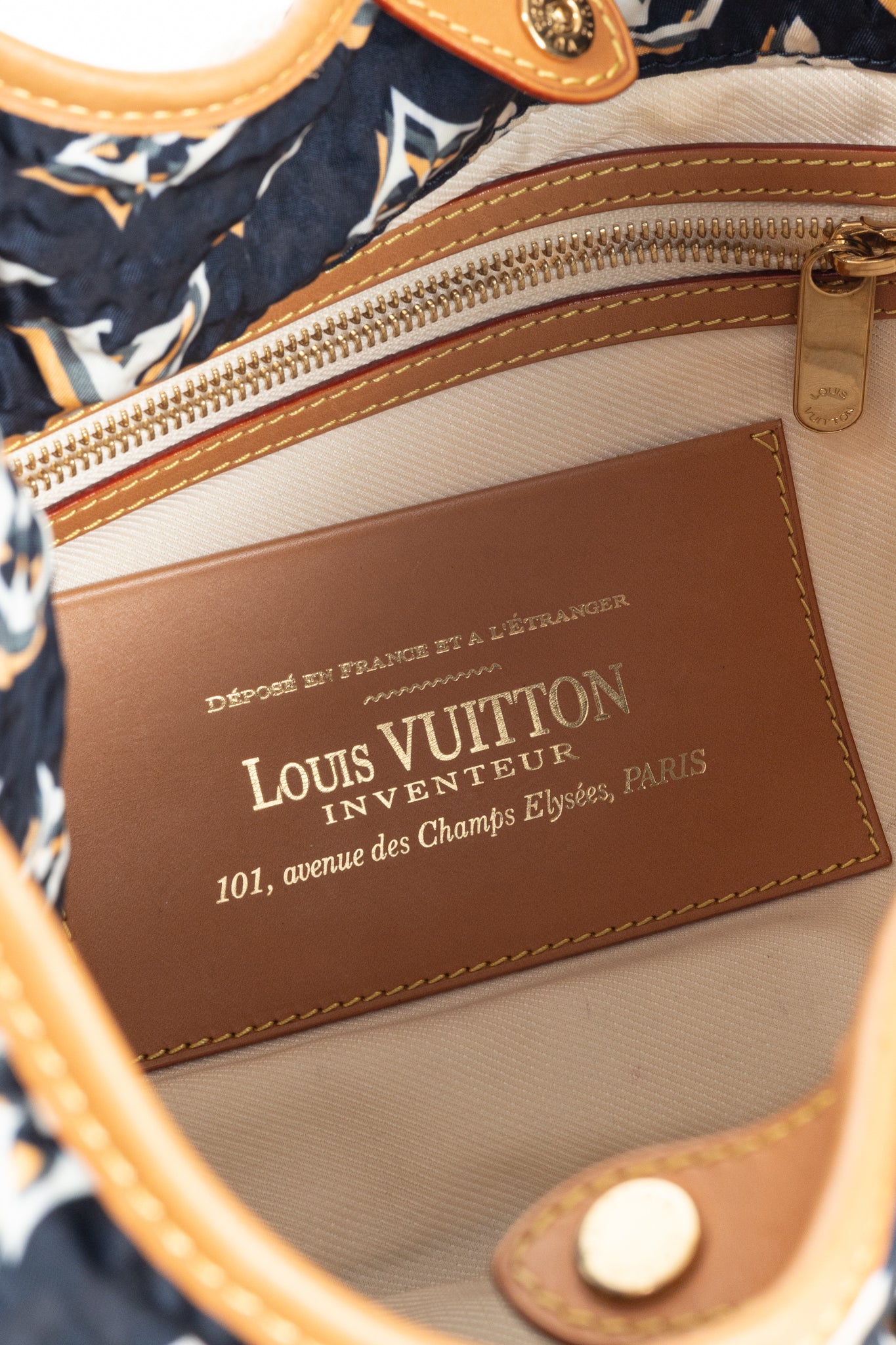 Cruise 2010 Bulles MM Navy Nylon Monogram Rope-Tassel Hobo Bag