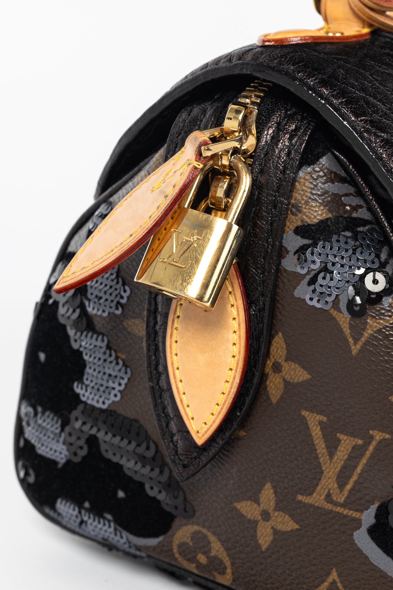 AW/10 Carrousel Monogram Fleur de Jais Sequined Velvet Handbag