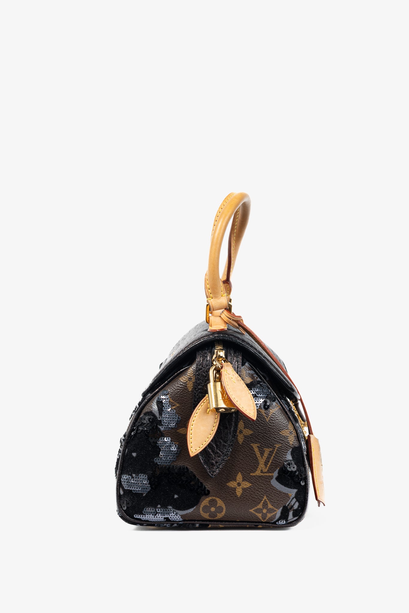 AW/10 Carrousel Monogram Fleur de Jais Sequined Velvet Handbag