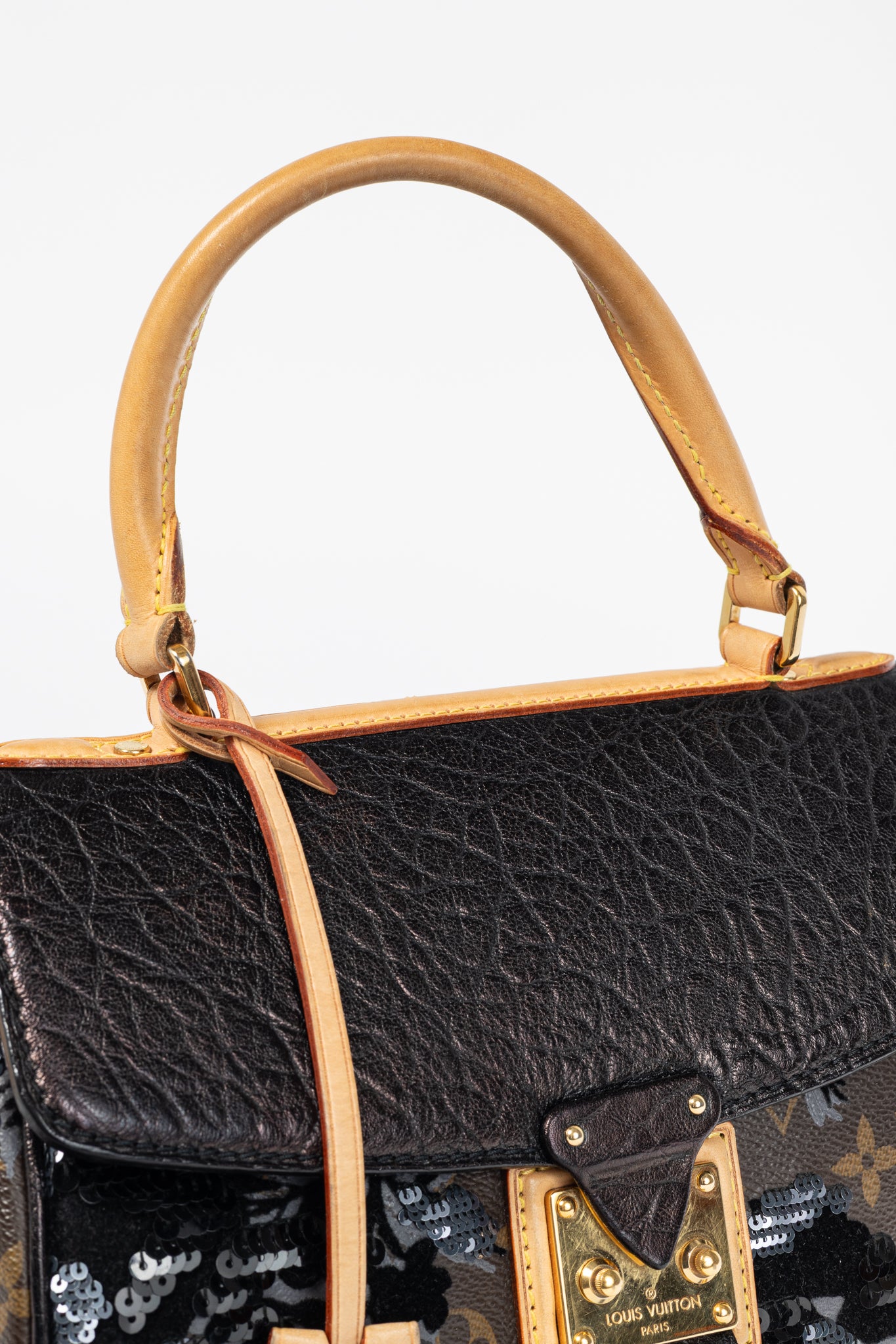 AW/10 Carrousel Monogram Fleur de Jais Sequined Velvet Handbag