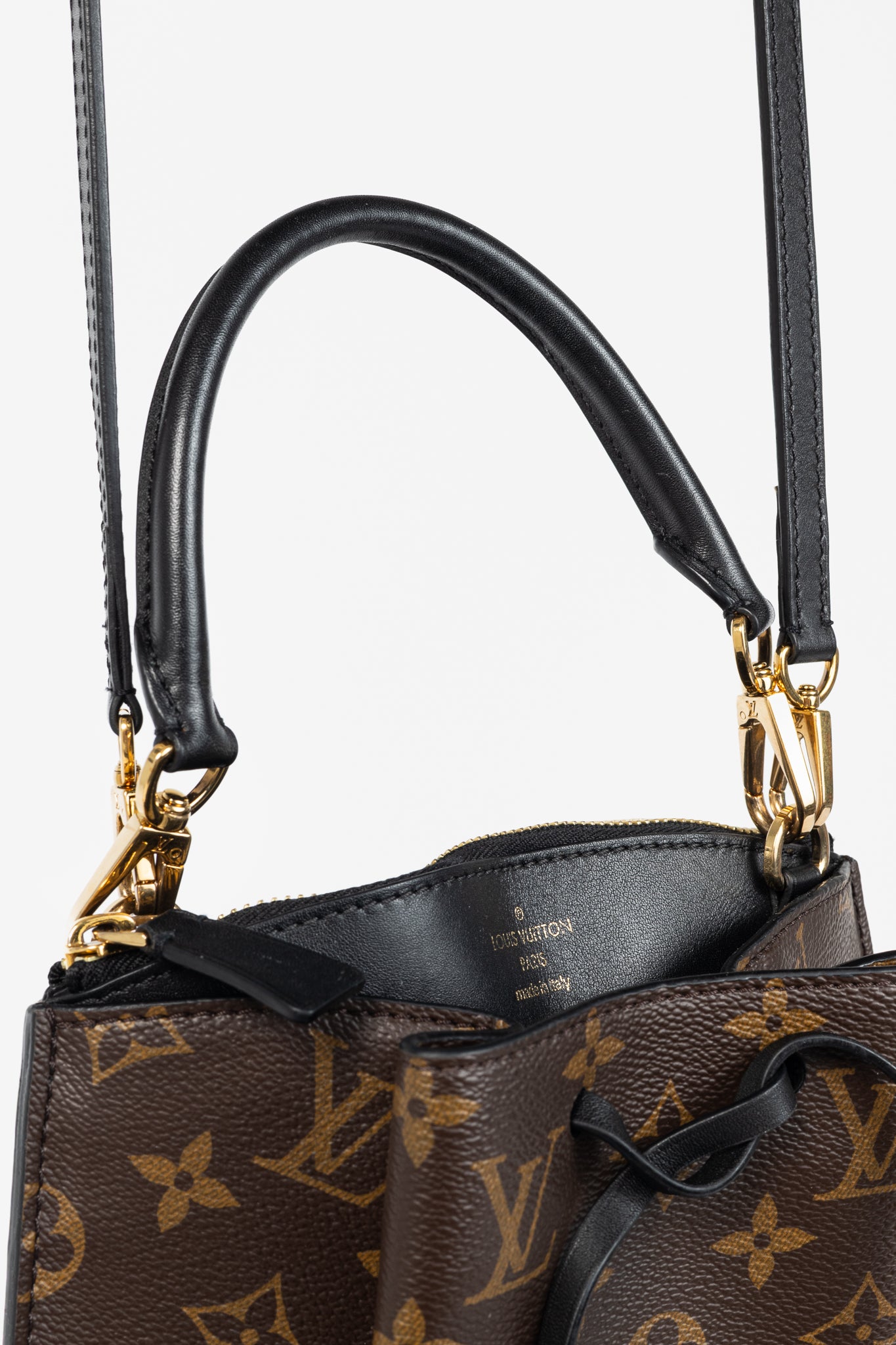 Cruise 2017 Fringed Noe Monogram Canvas Shoulder Bag