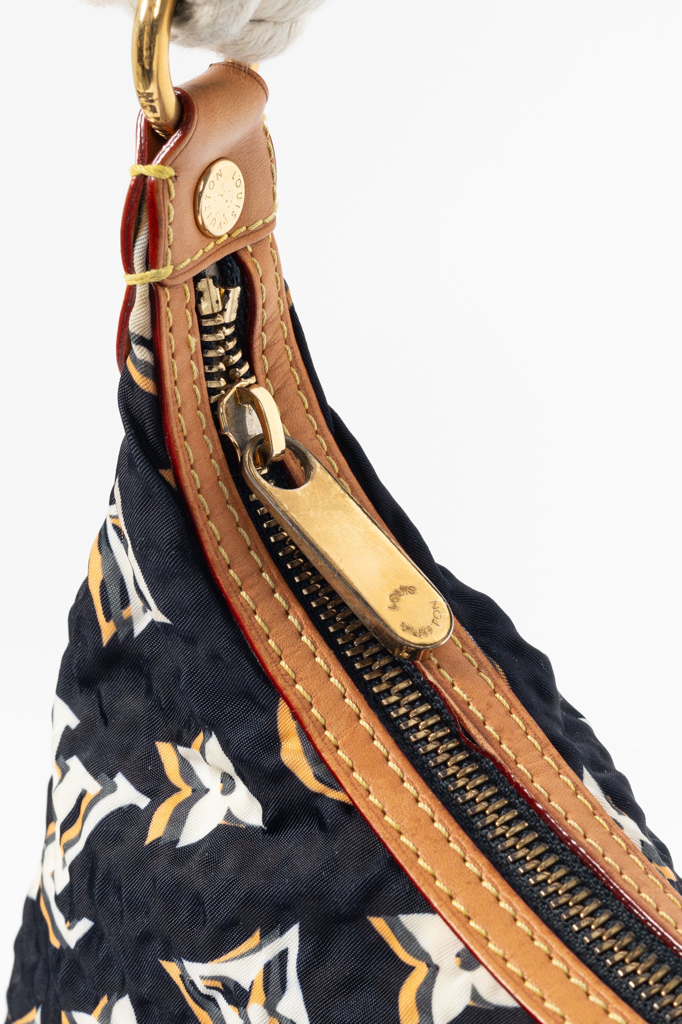 Cruise 2010 Bulles PM Navy Nylon Monogram Handbag