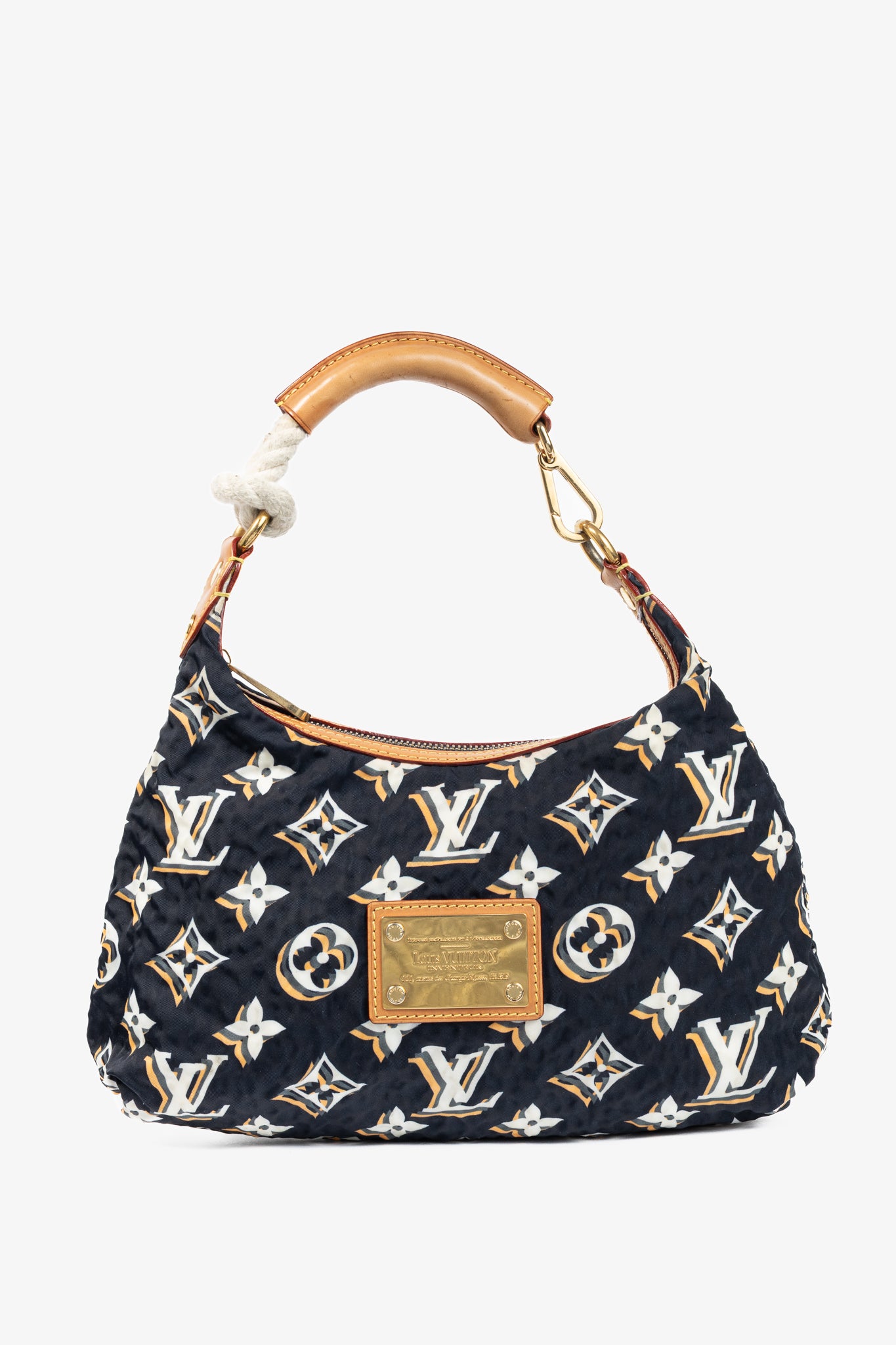 Cruise 2010 Bulles PM Navy Nylon Monogram Handbag