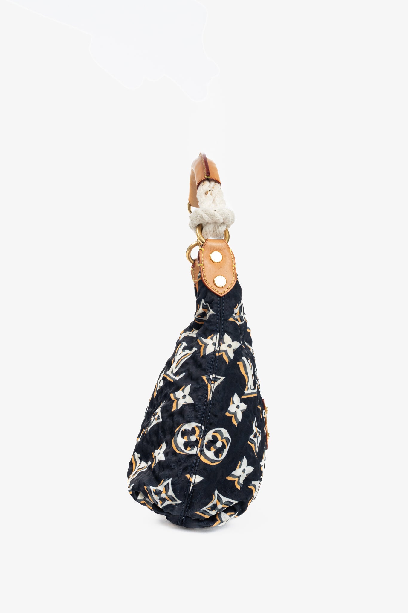 Cruise 2010 Bulles PM Navy Nylon Monogram Handbag