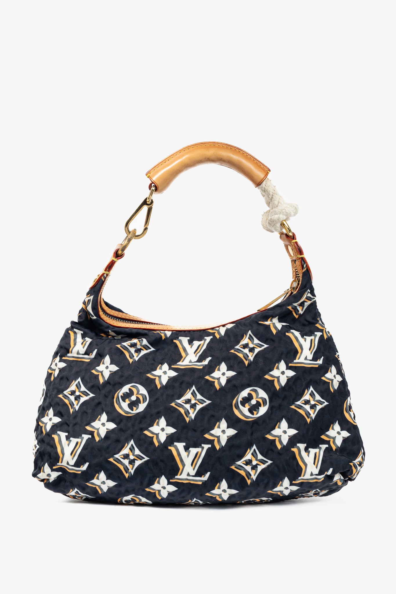 Cruise 2010 Bulles PM Navy Nylon Monogram Handbag